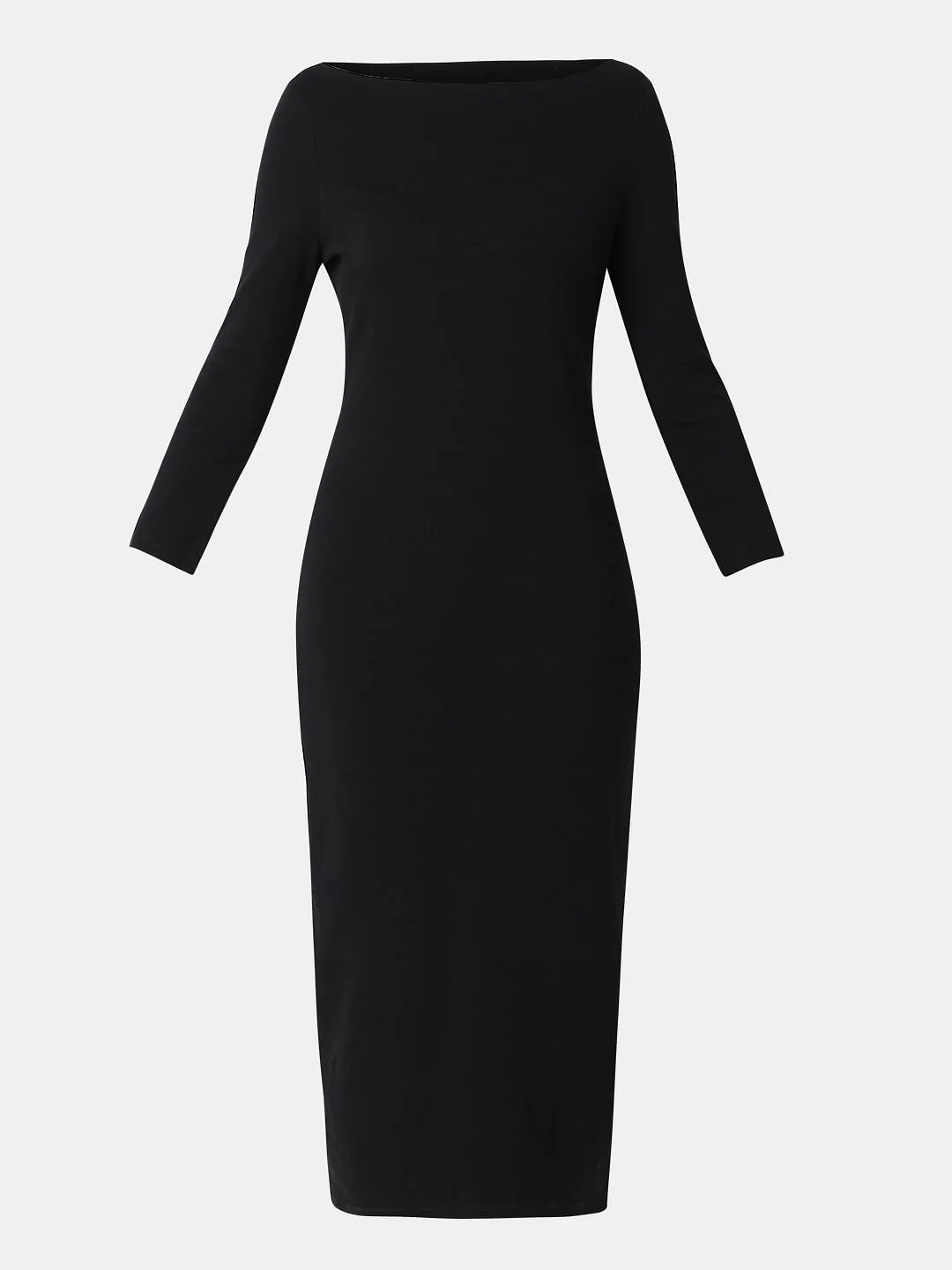 Black Sheath Midi Dress - Image 7