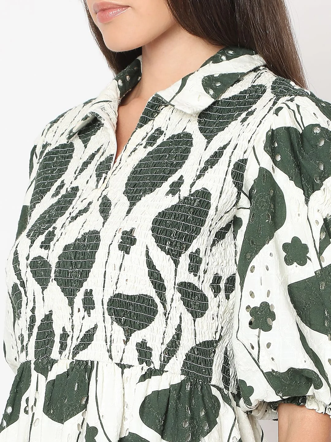Green Printed Dress - Image 6
