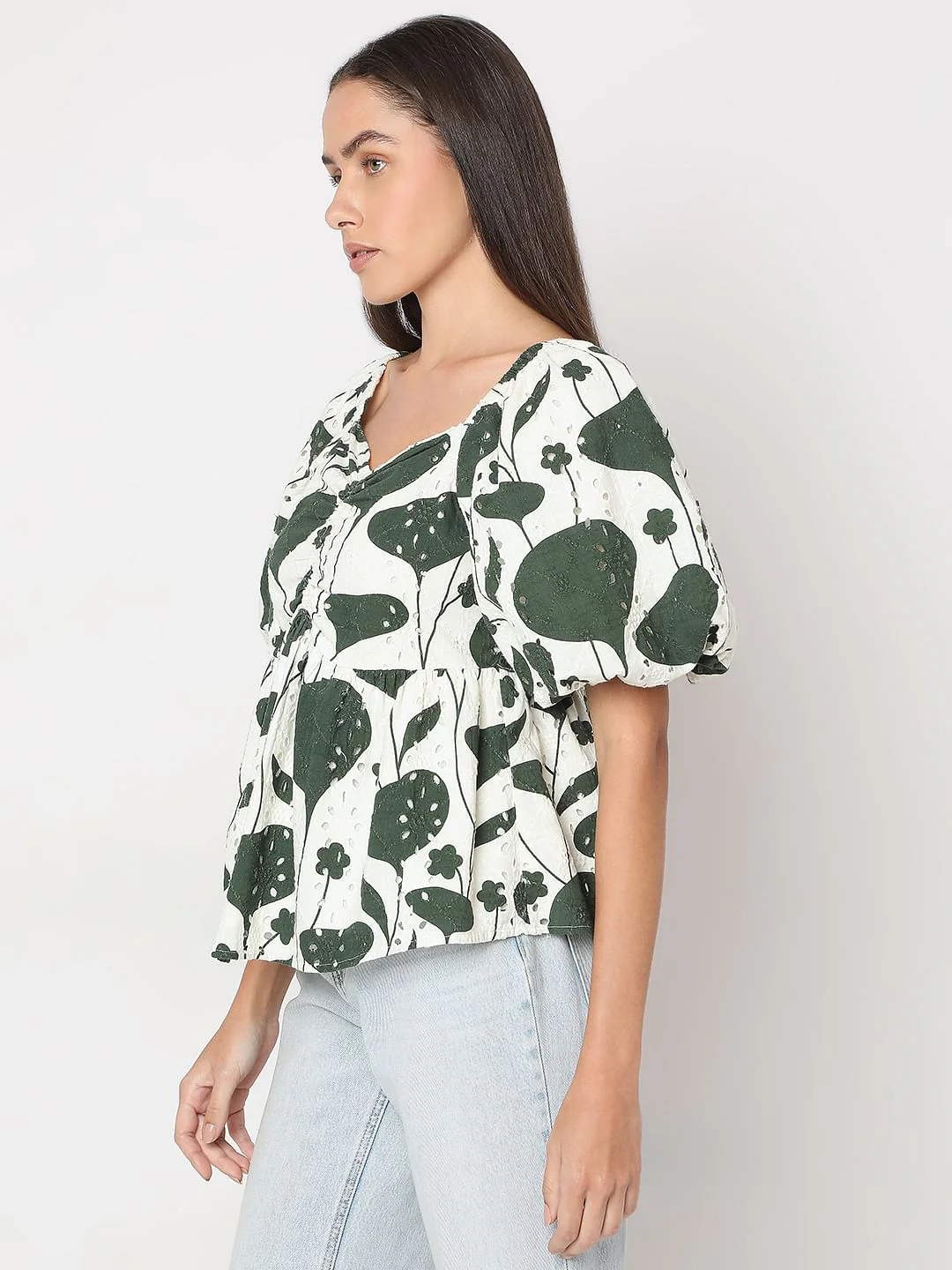 Green Printed Top - Image 3