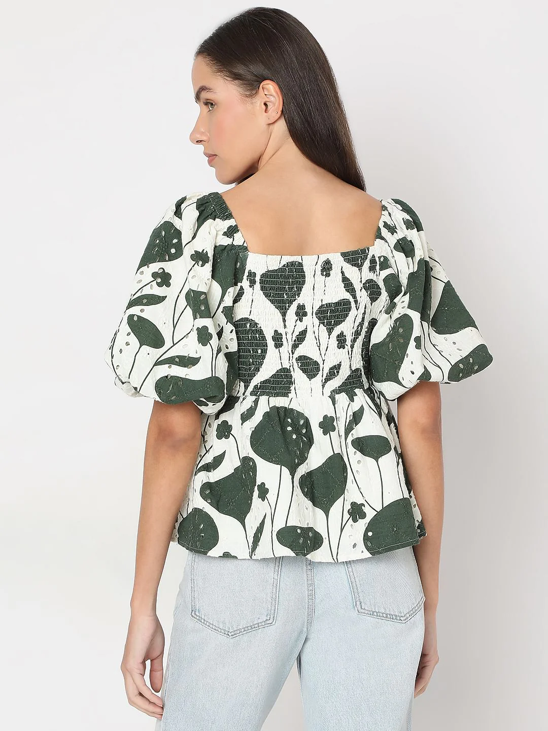 Green Printed Top - Image 4