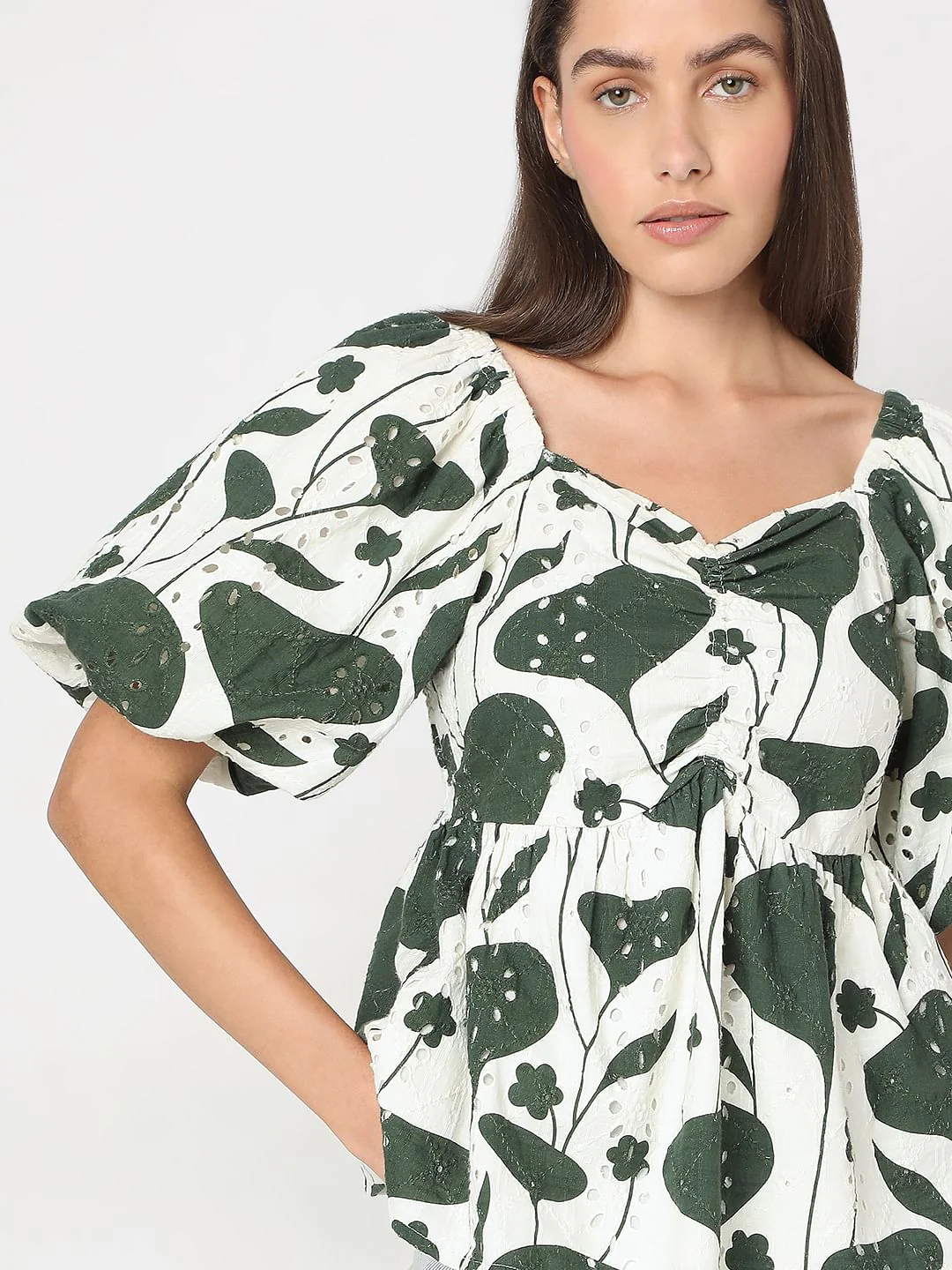 Green Printed Top - Image 6