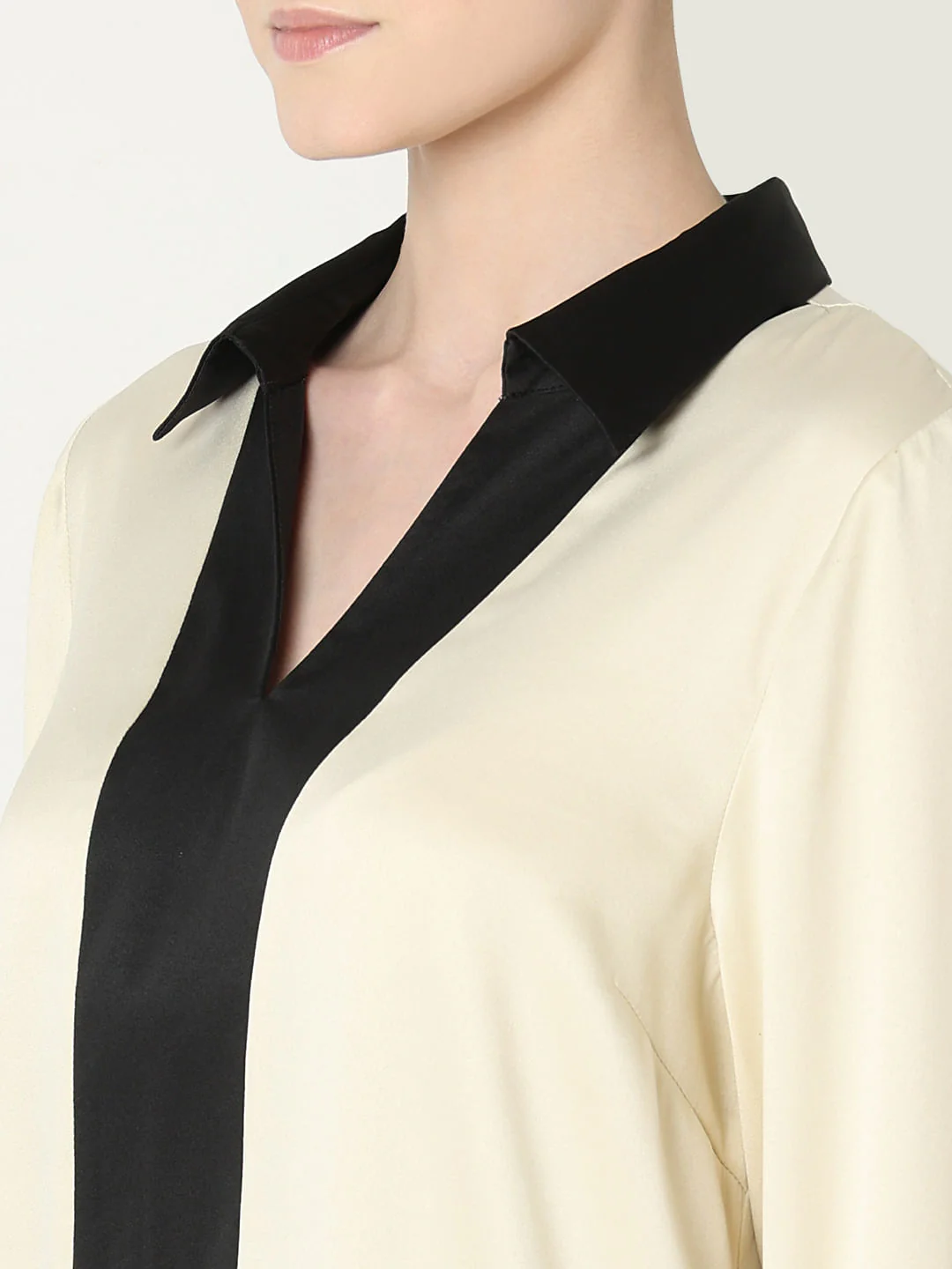 Beige V-Neck Top - Image 8