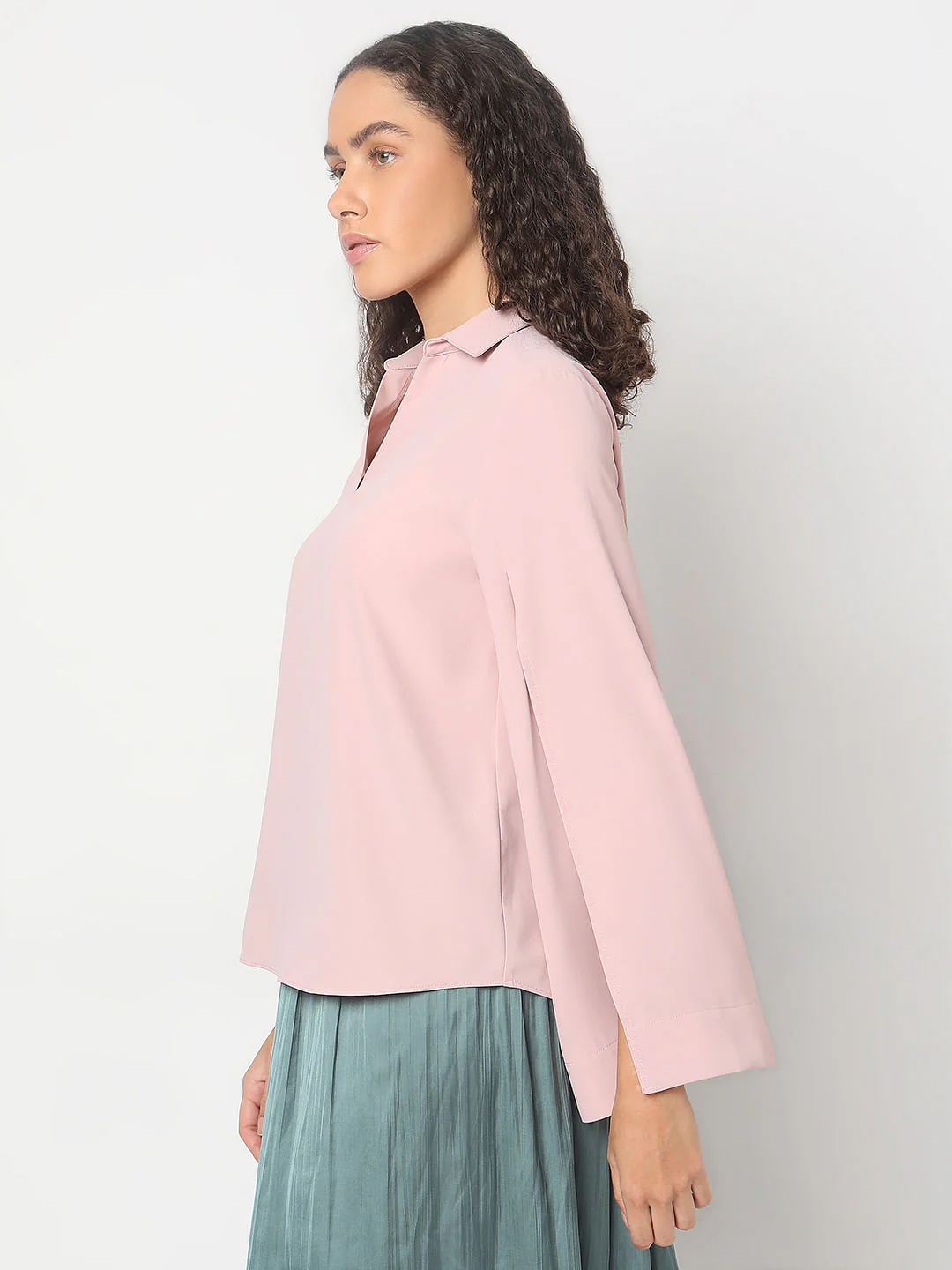 Pink Bell Sleeves Top - Image 3