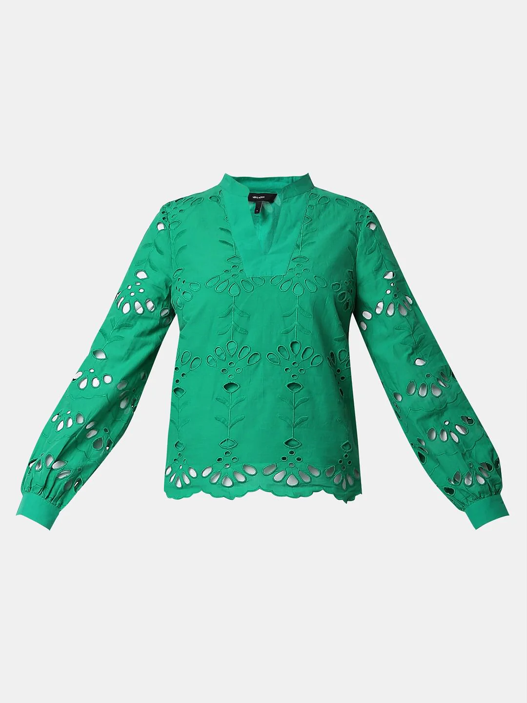 Green Floral Cut-Out Top - Image 7