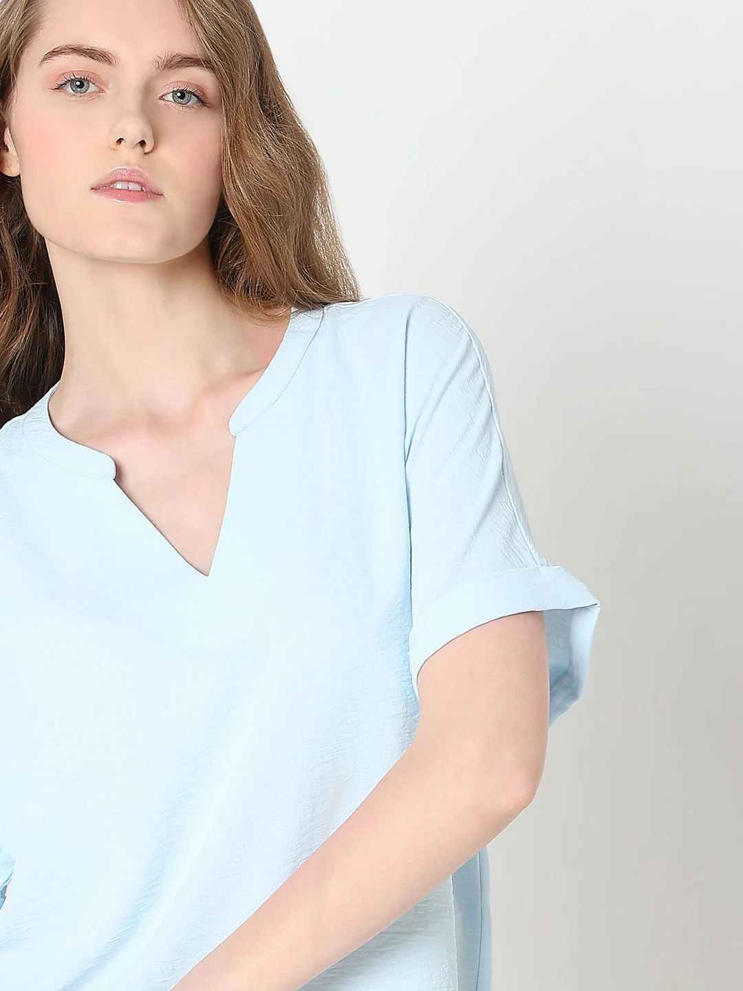 Light Blue V-Neck Top - Image 6