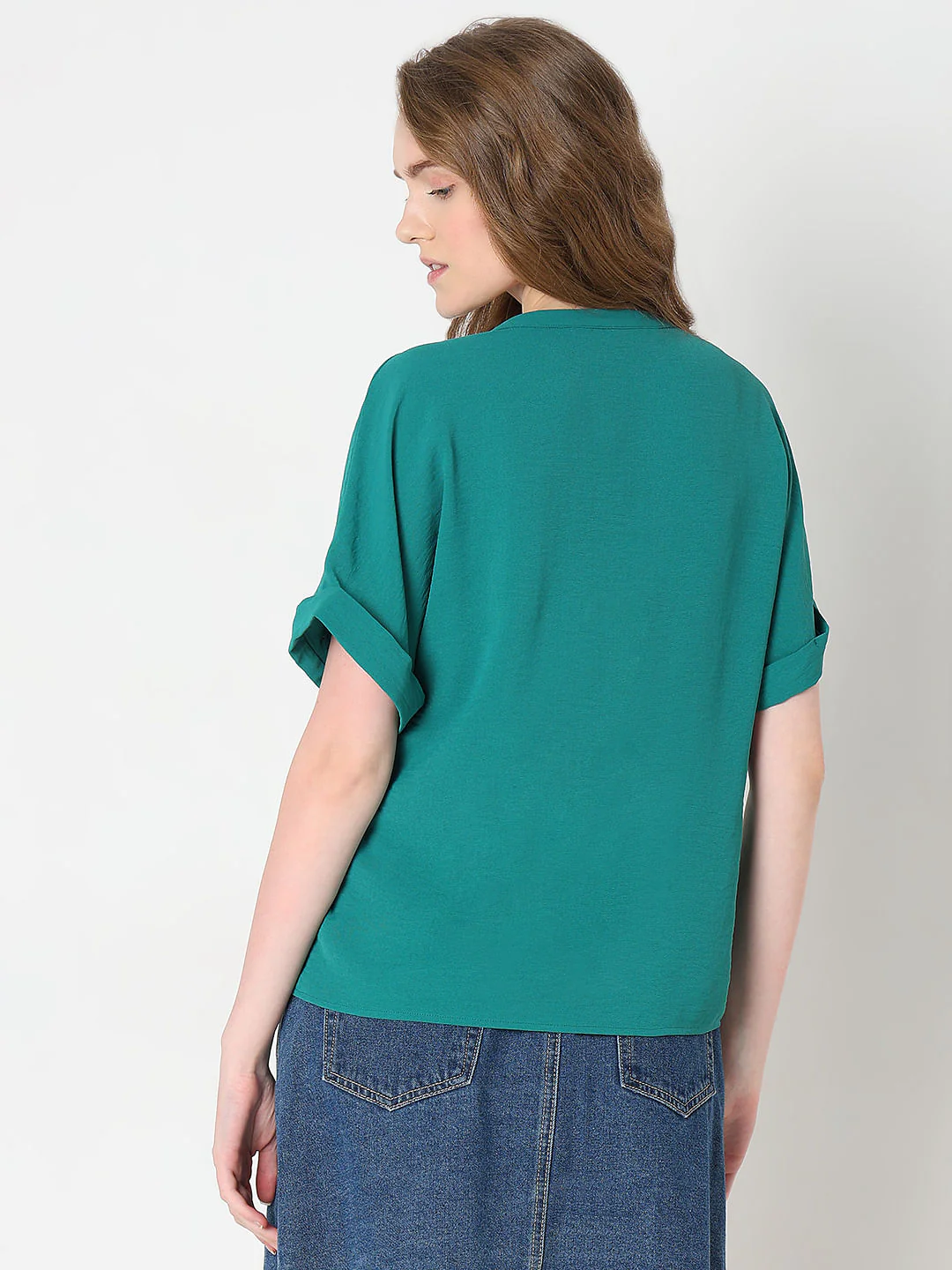 Green V-Neck Top - Image 4