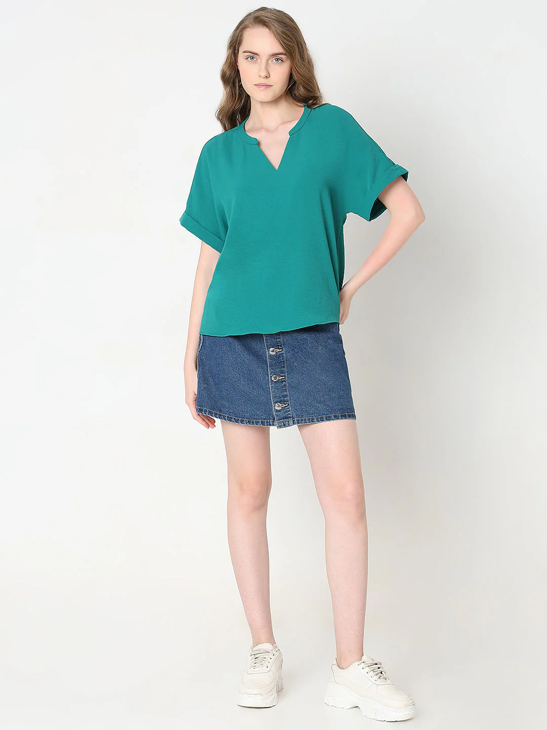 Green V-Neck Top - Image 5