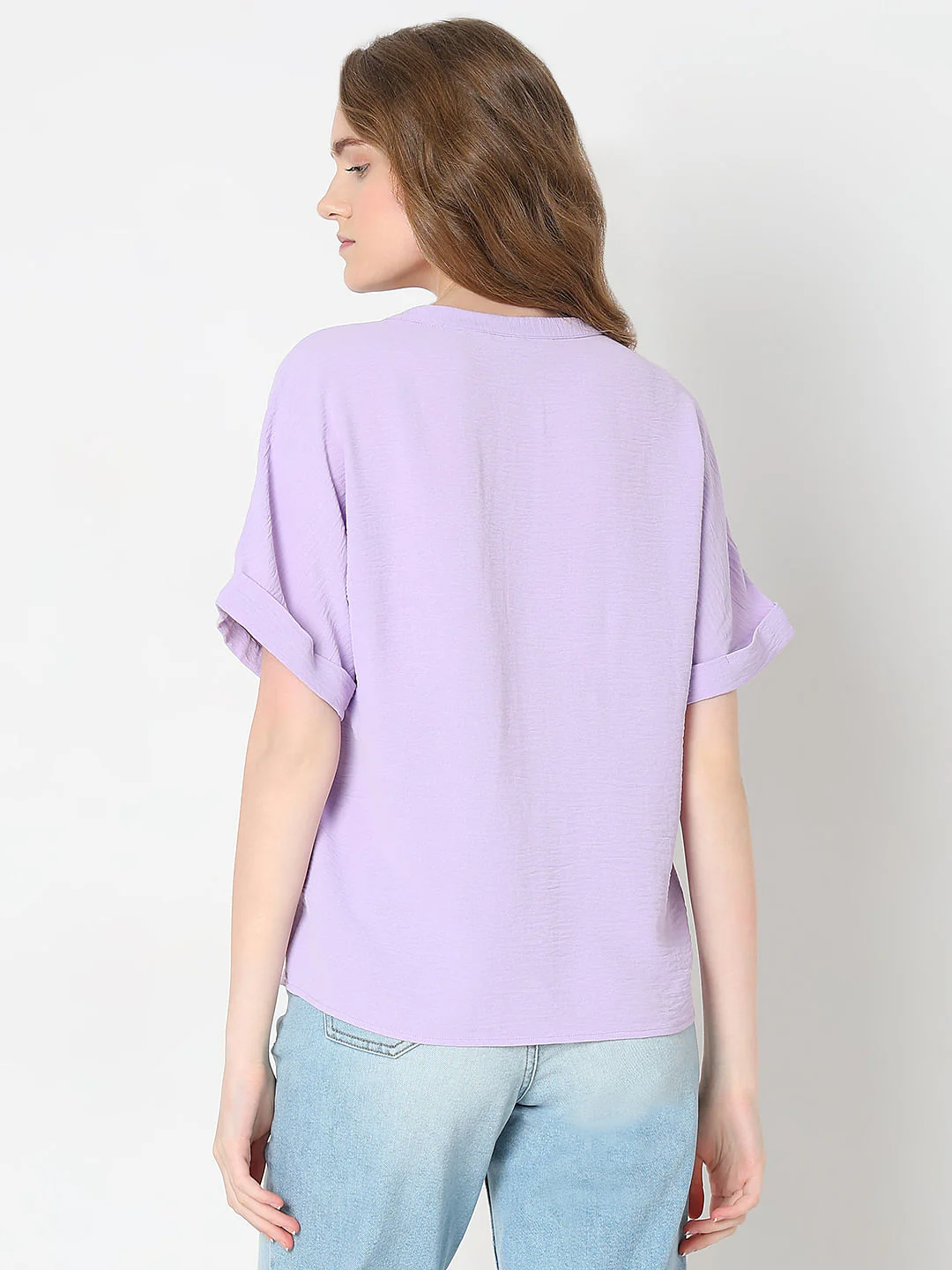 Lilac V-Neck Top - Image 4