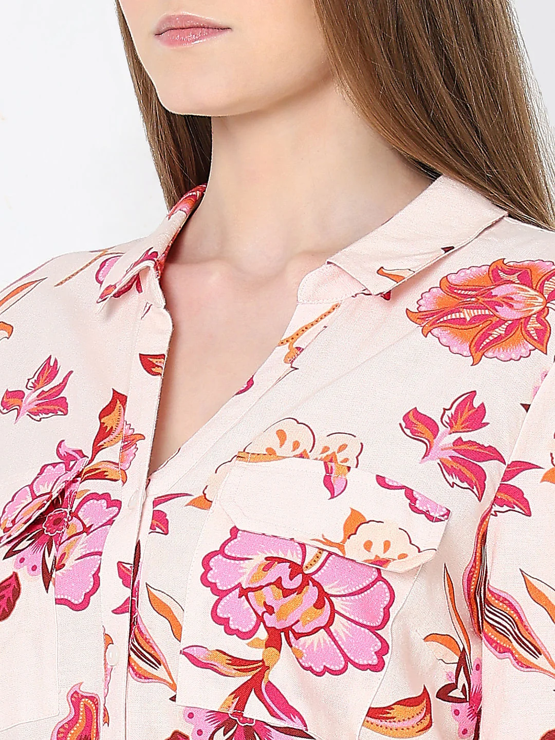 Pink Floral Print Shirt - Image 8