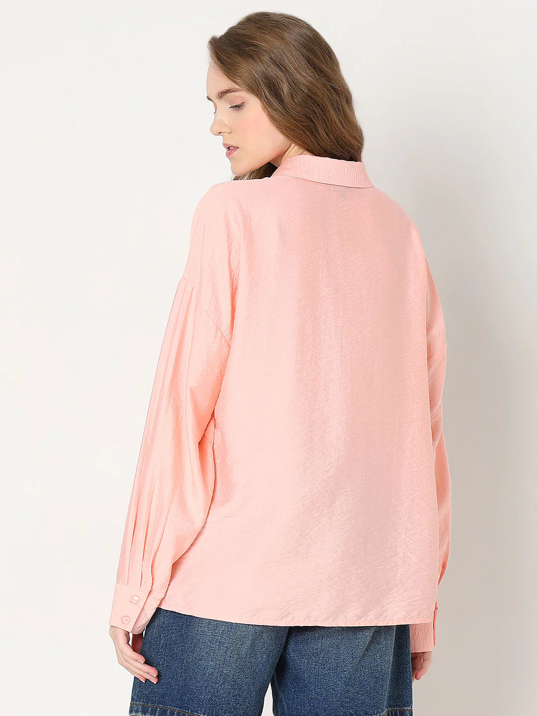 Peach Oversized Shirt - Image 4