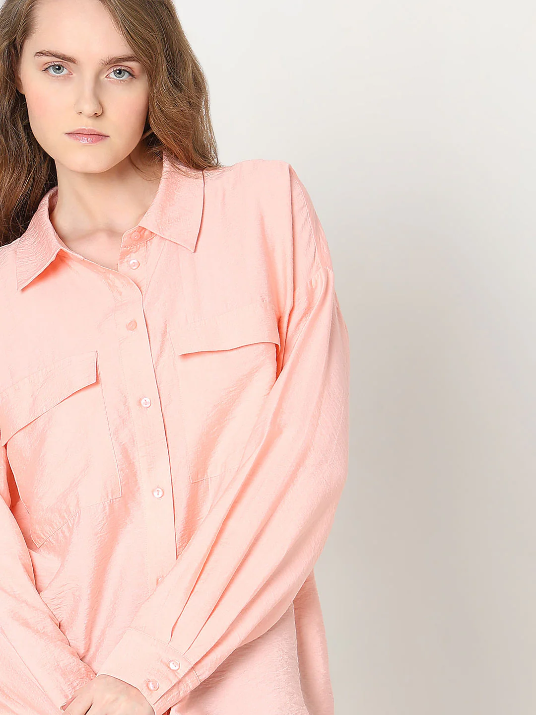 Peach Oversized Shirt - Image 6
