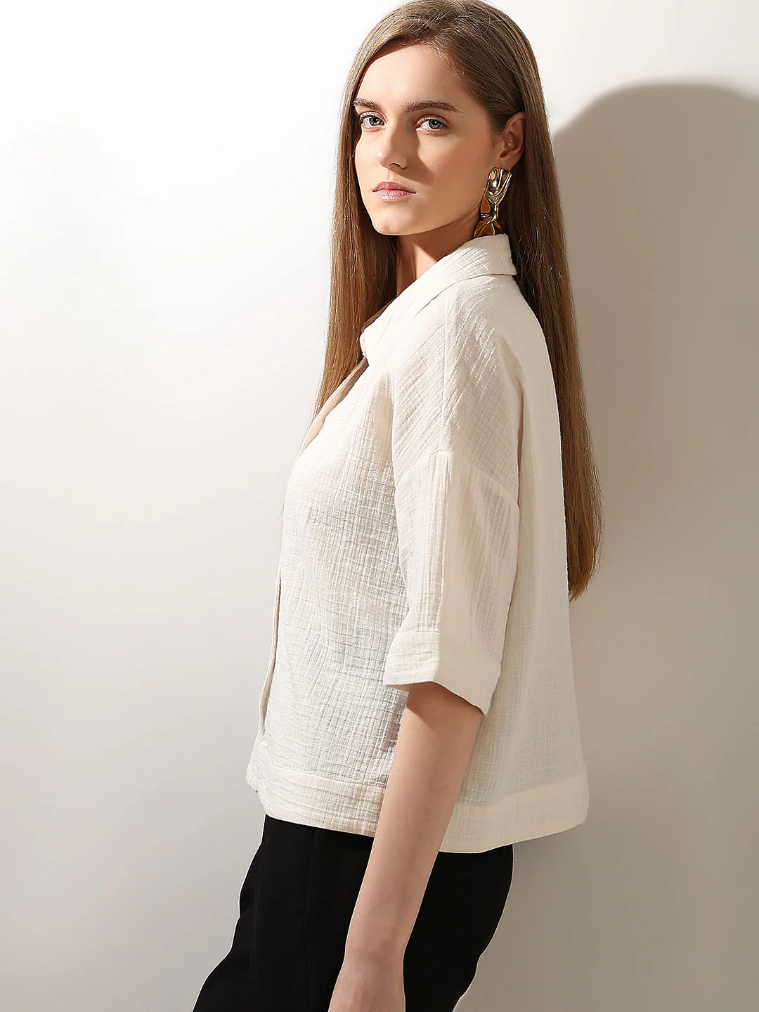 Ecru Cotton Shirt