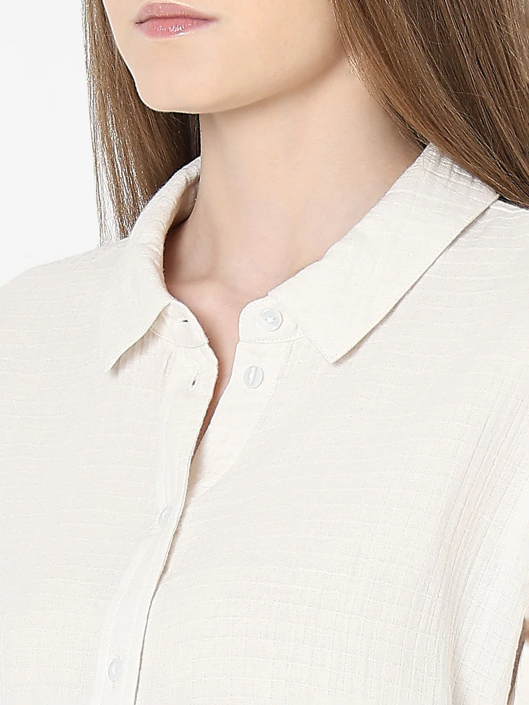 Ecru Cotton Shirt - Image 8