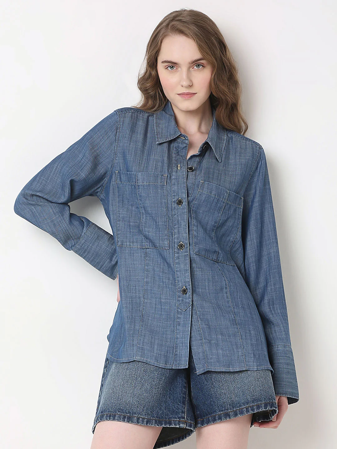Blue Tencel Shirt - Image 2