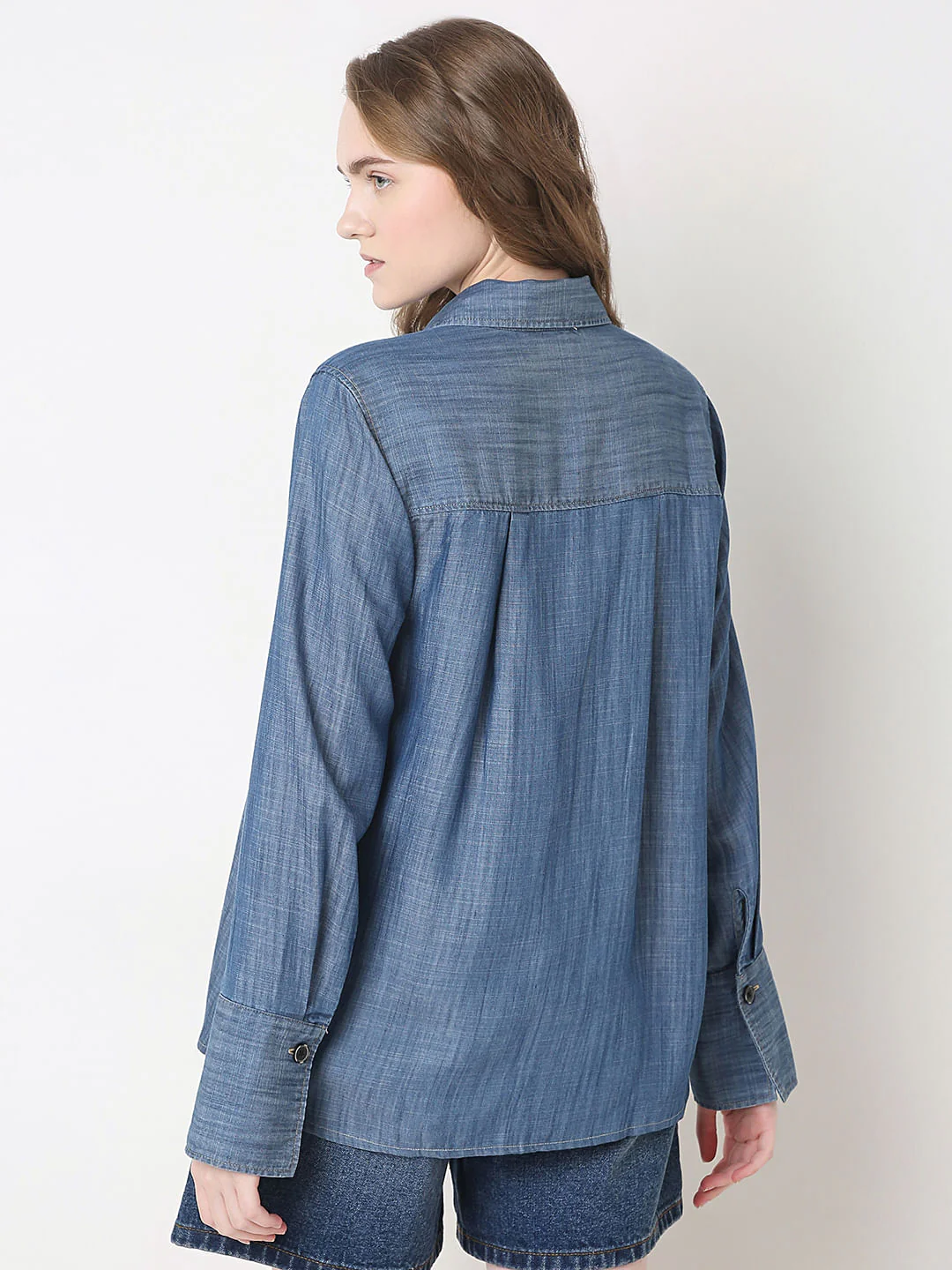 Blue Tencel Shirt - Image 4