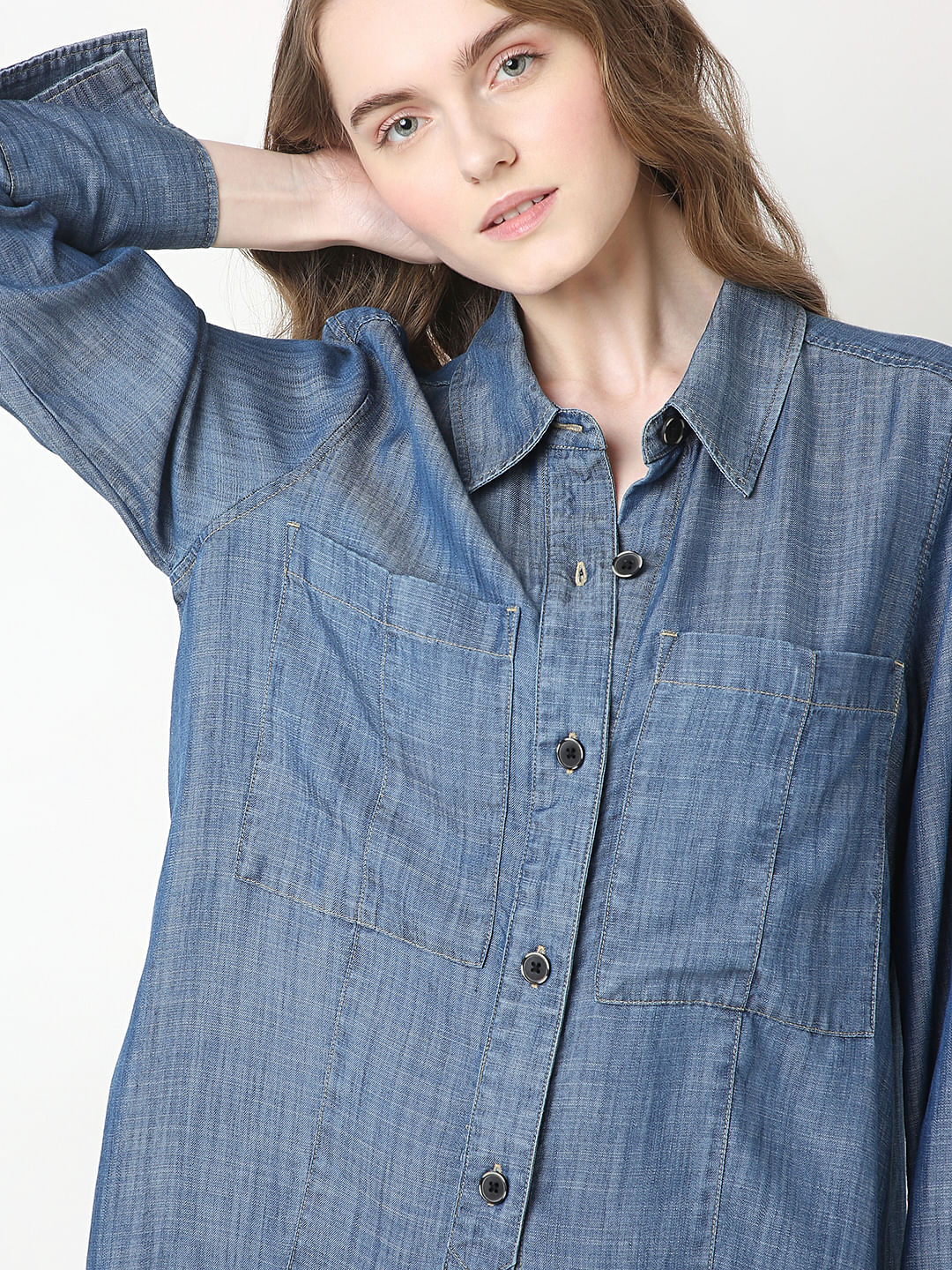 Blue Tencel Shirt - Image 6