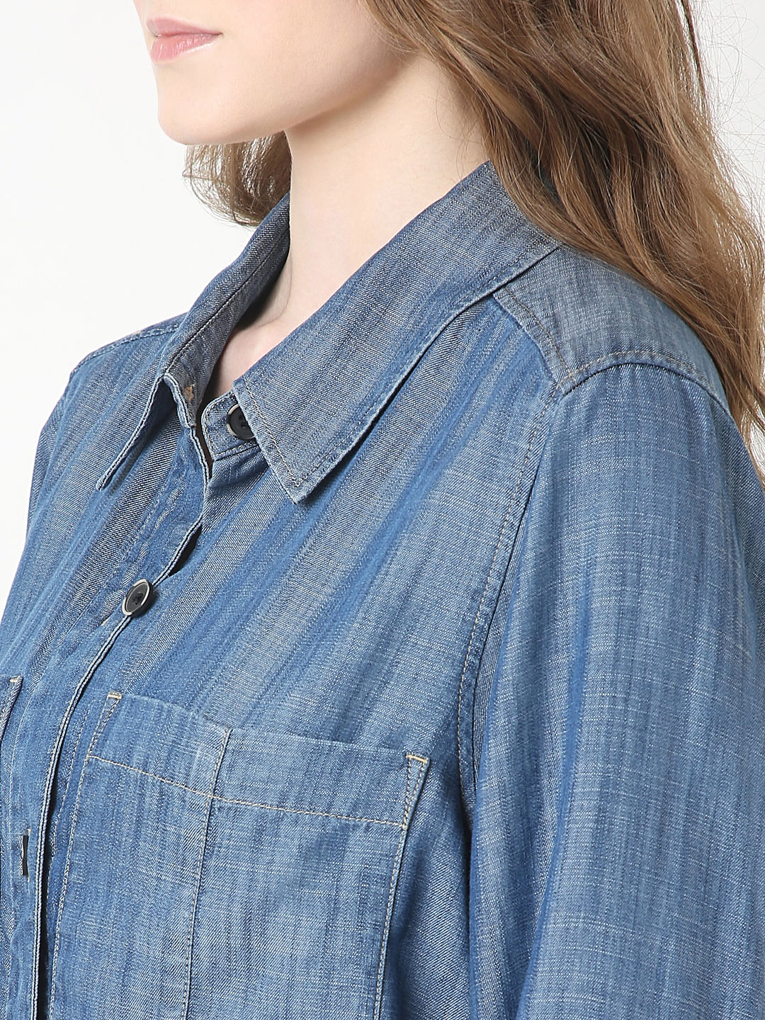 Blue Tencel Shirt - Image 8