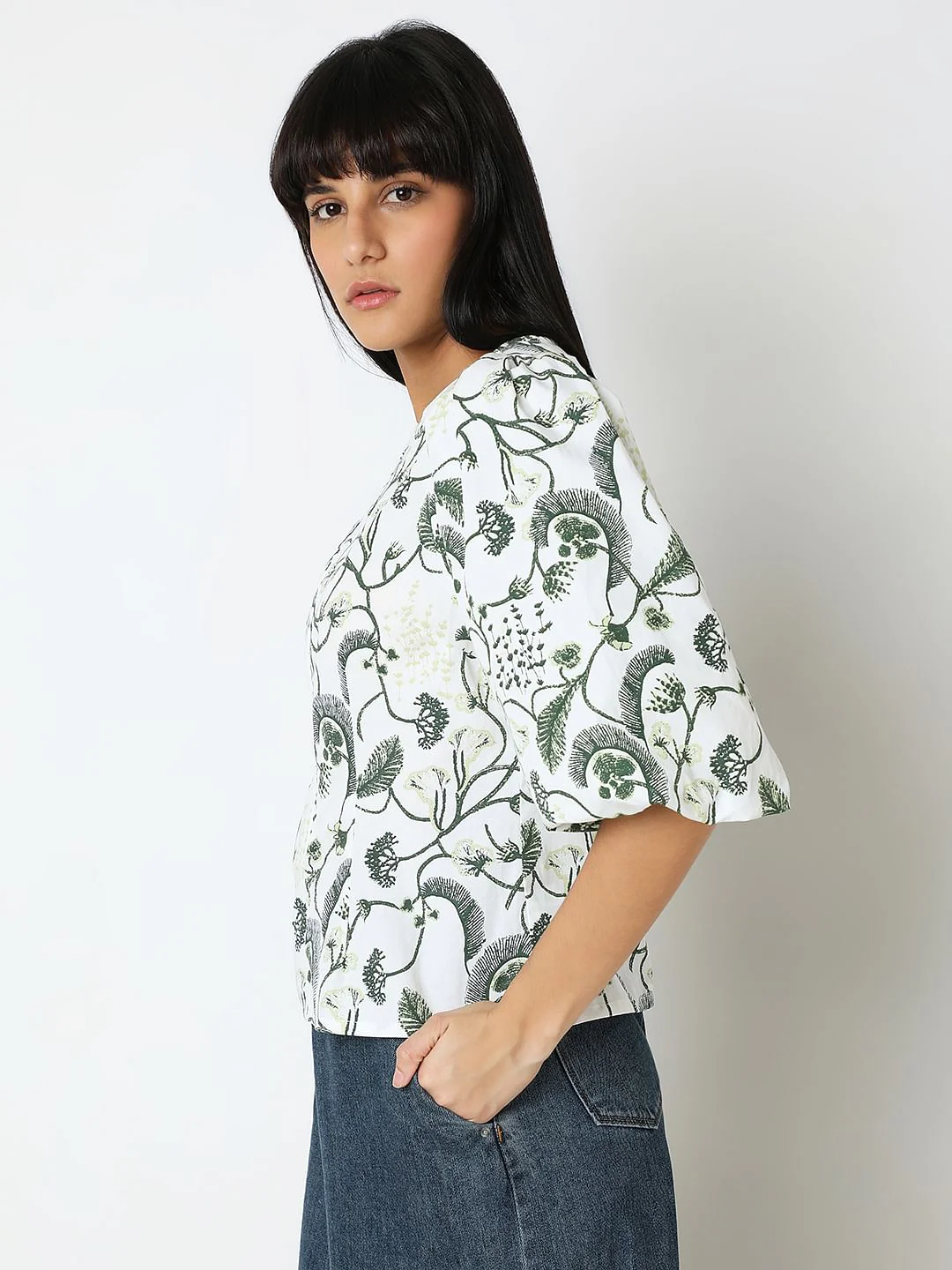 White Embroidered Cotton Top - Image 3
