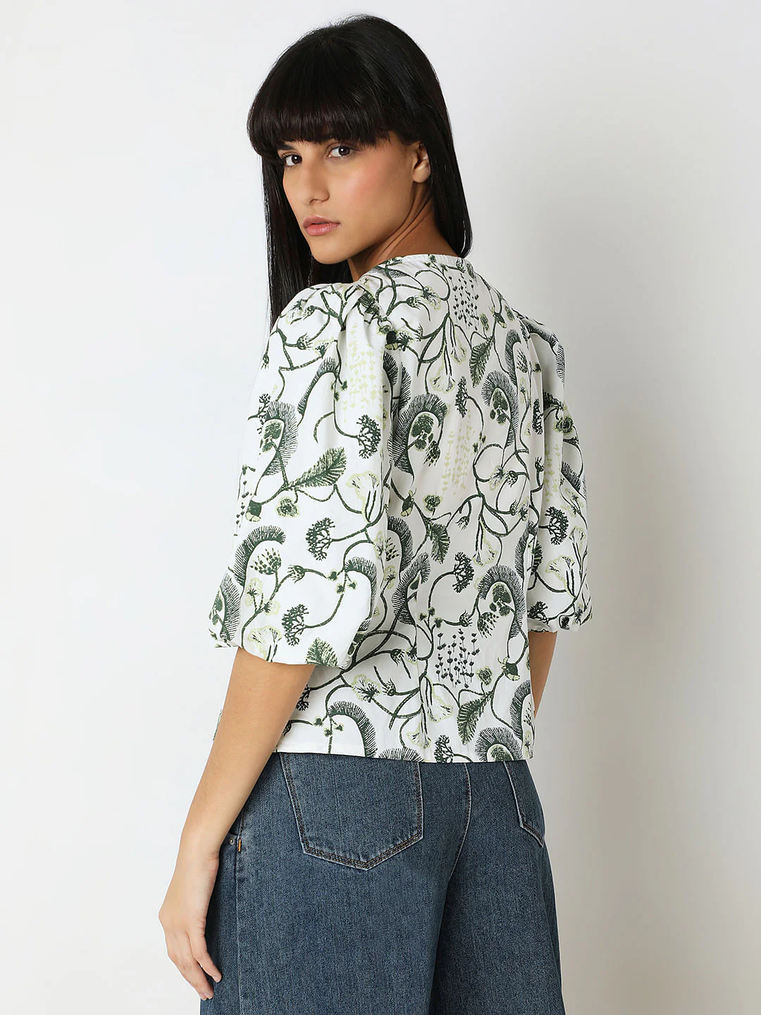 White Embroidered Cotton Top - Image 4