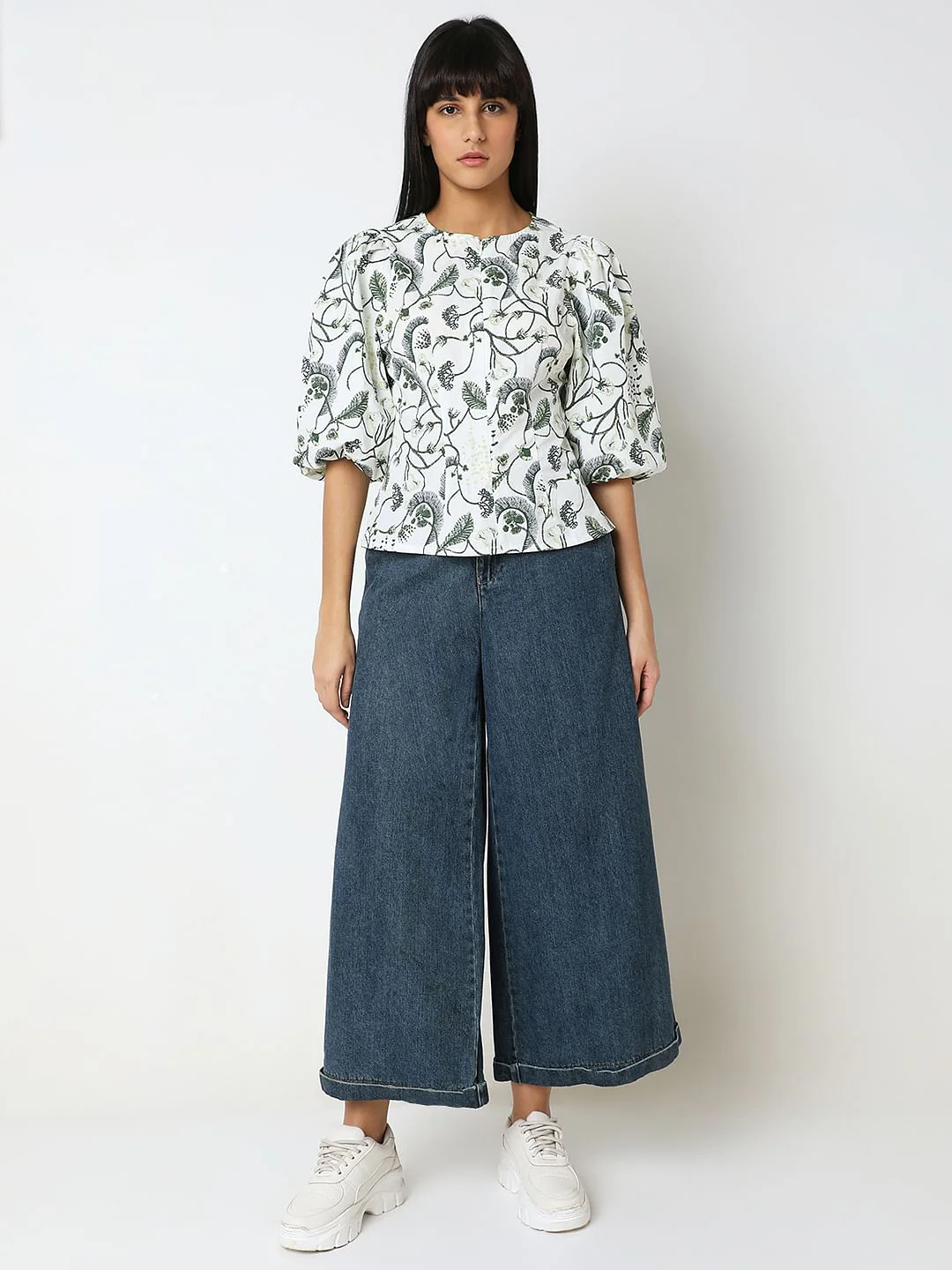 White Embroidered Cotton Top - Image 5