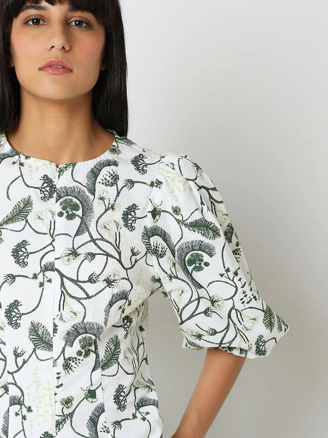 White Embroidered Cotton Top - Image 6