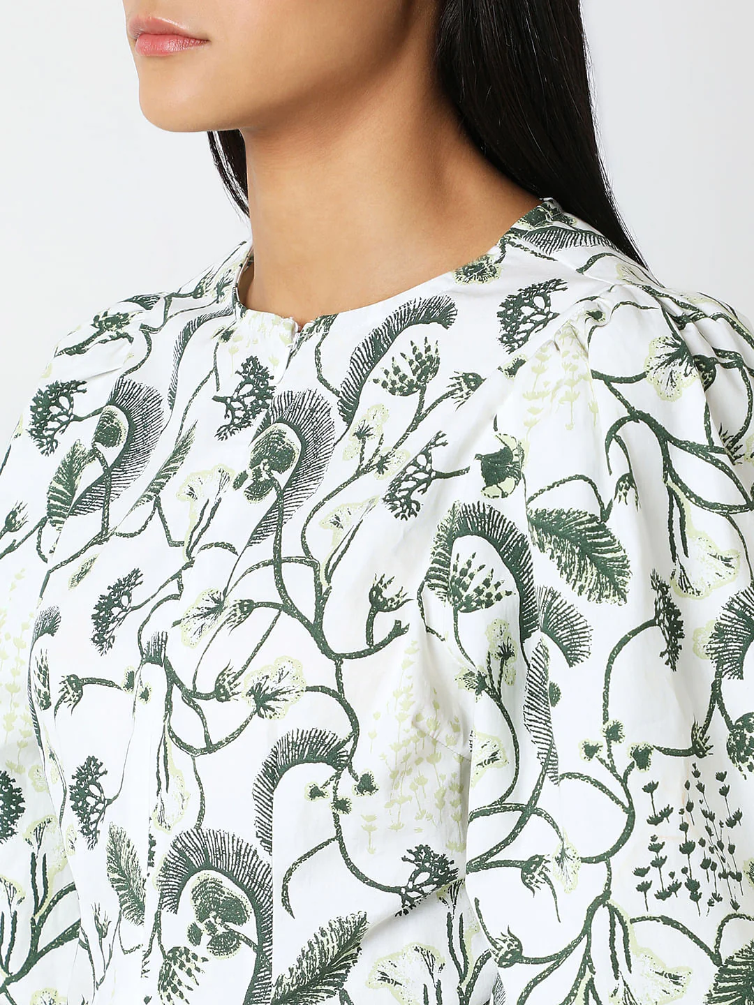 White Embroidered Cotton Top - Image 8