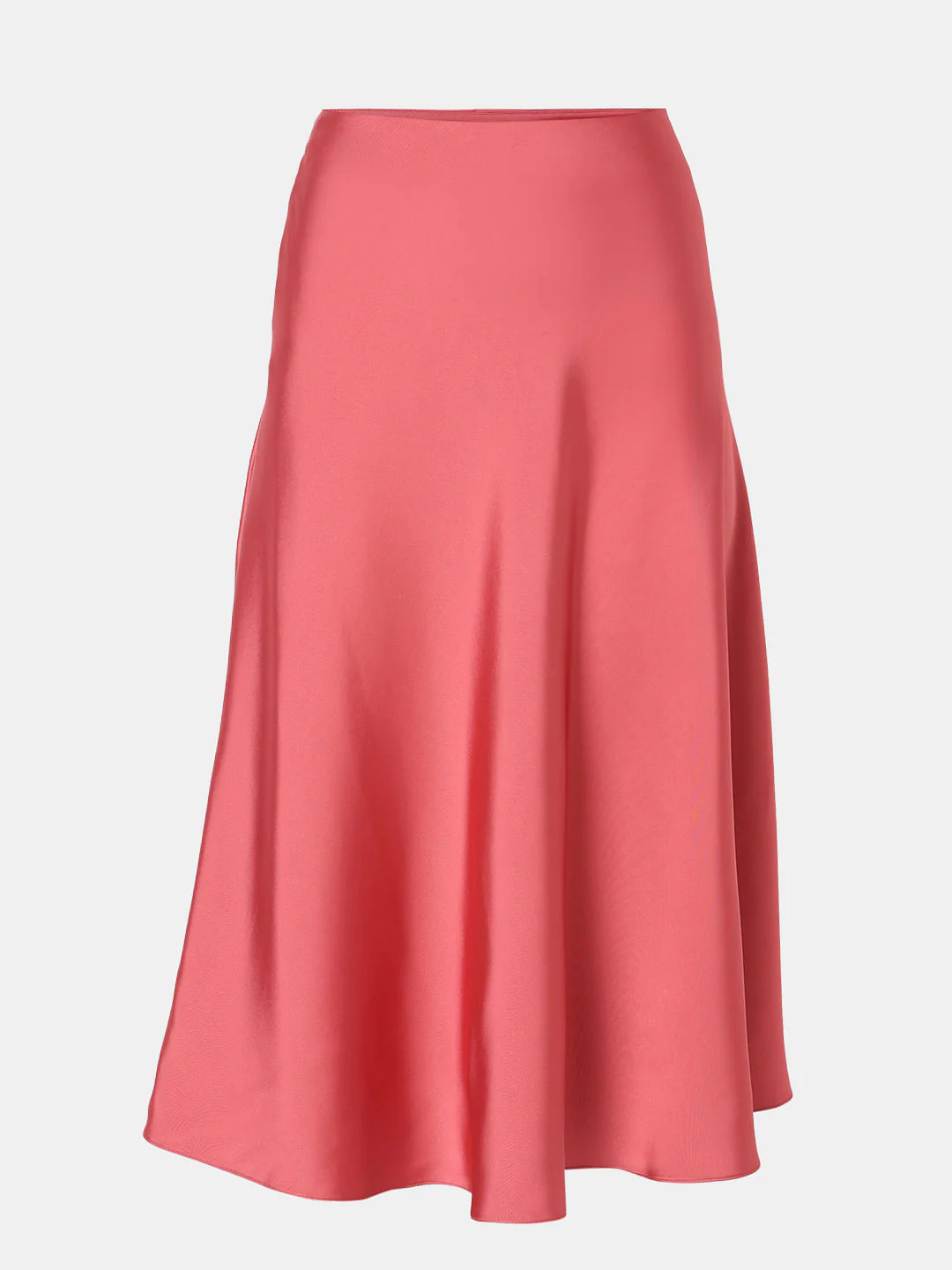 Rose Pink Satin Midi Skirt - Image 7