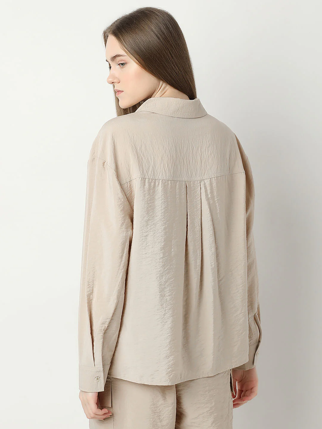 Beige Co-Ord Set Utility Shirt - Image 4