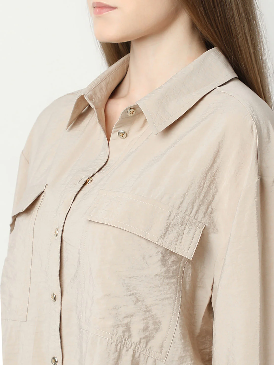 Beige Co-Ord Set Utility Shirt - Image 8