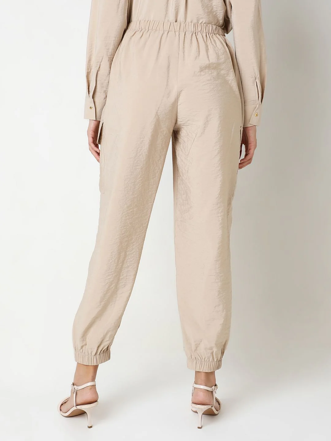 Beige Co-Ord Set Utility Pants - Image 4