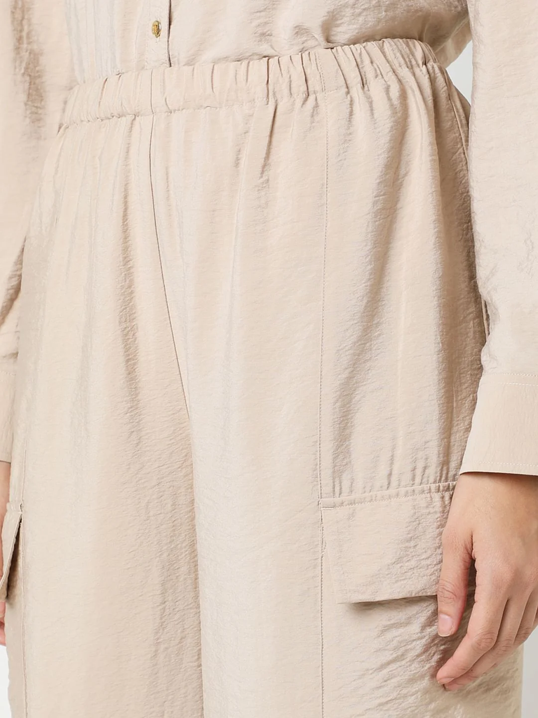 Beige Co-Ord Set Utility Pants - Image 8