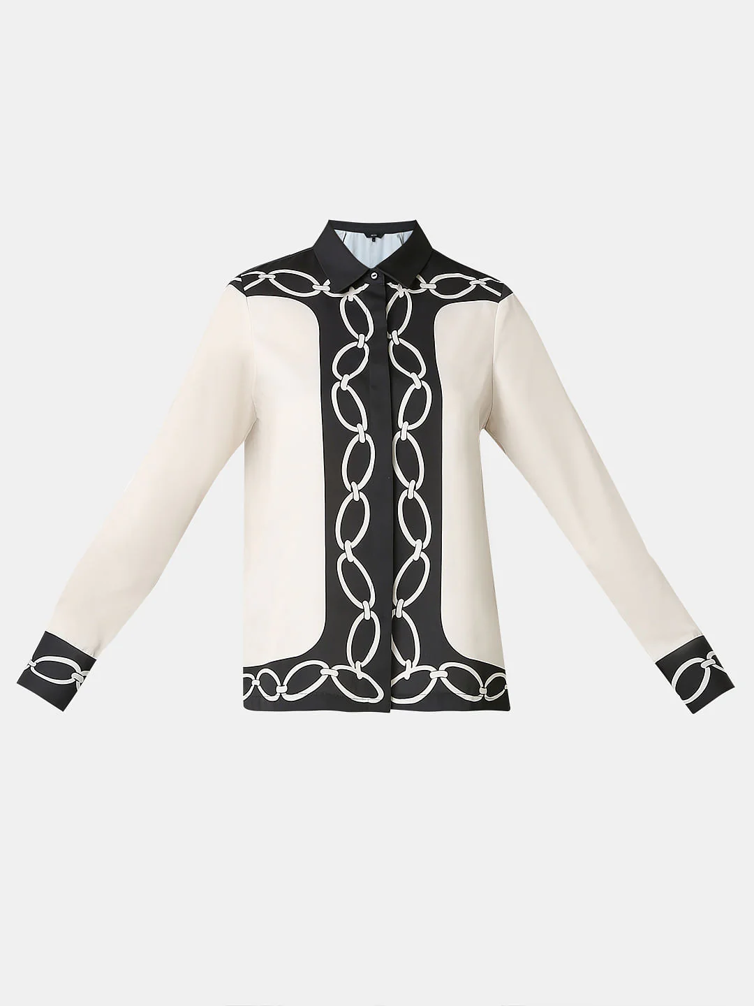 Beige Printed Co-Ord Set Shirt - Image 7
