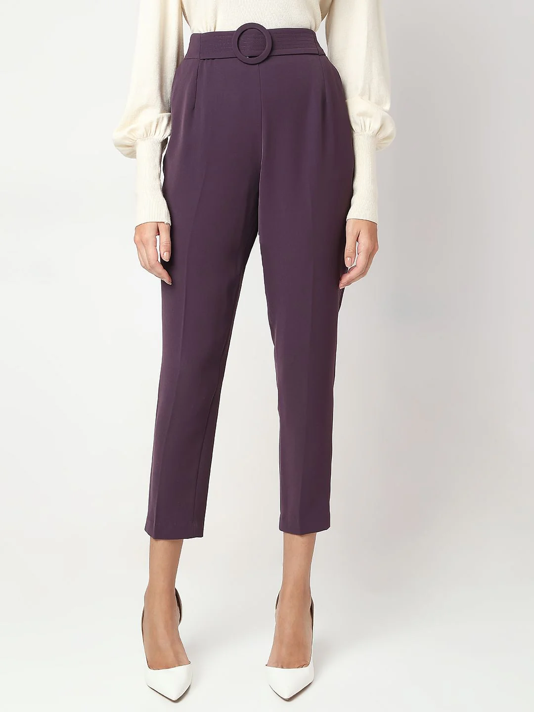 Purple High Rise Pants - Image 2