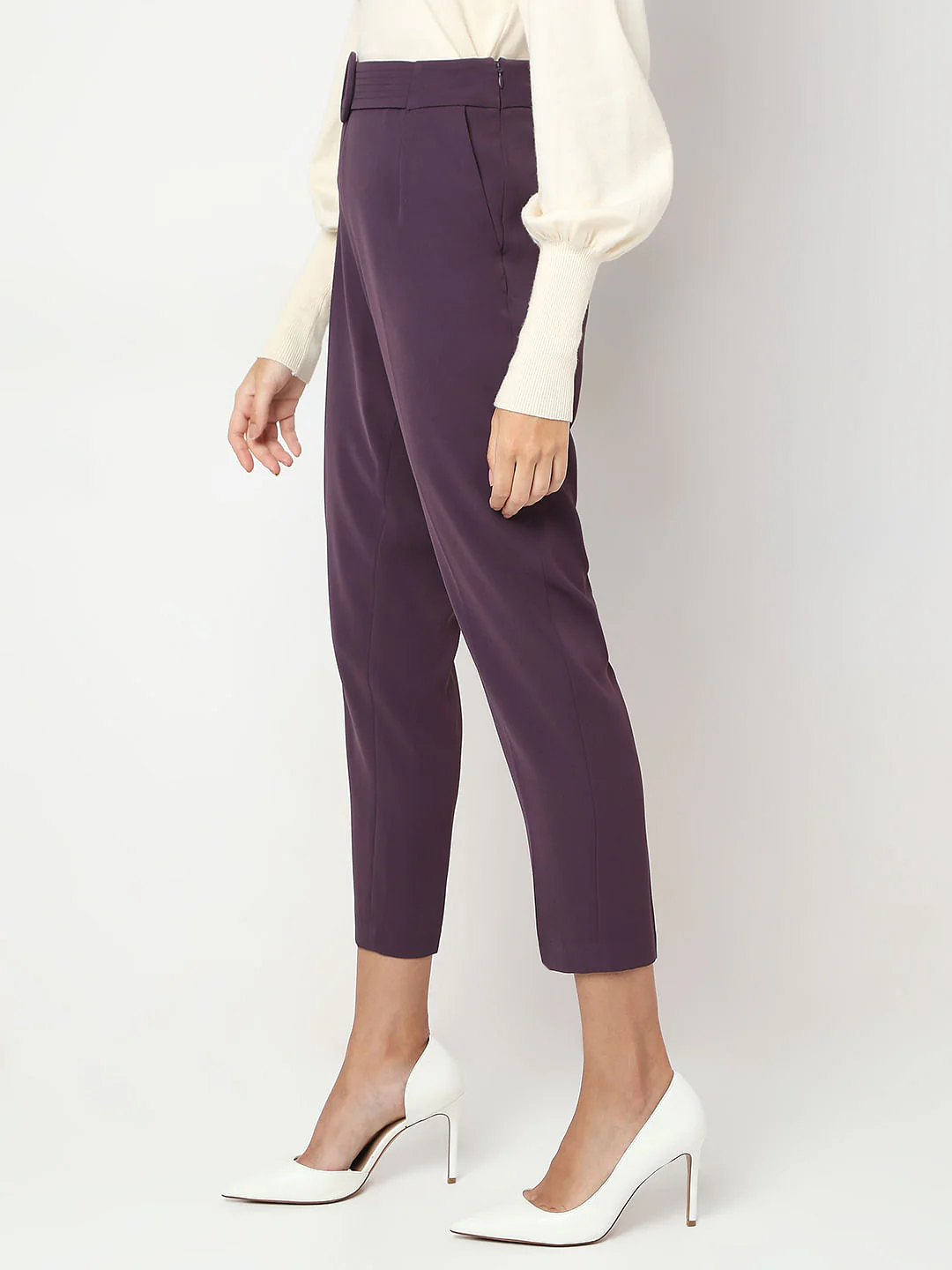 Purple High Rise Pants - Image 3