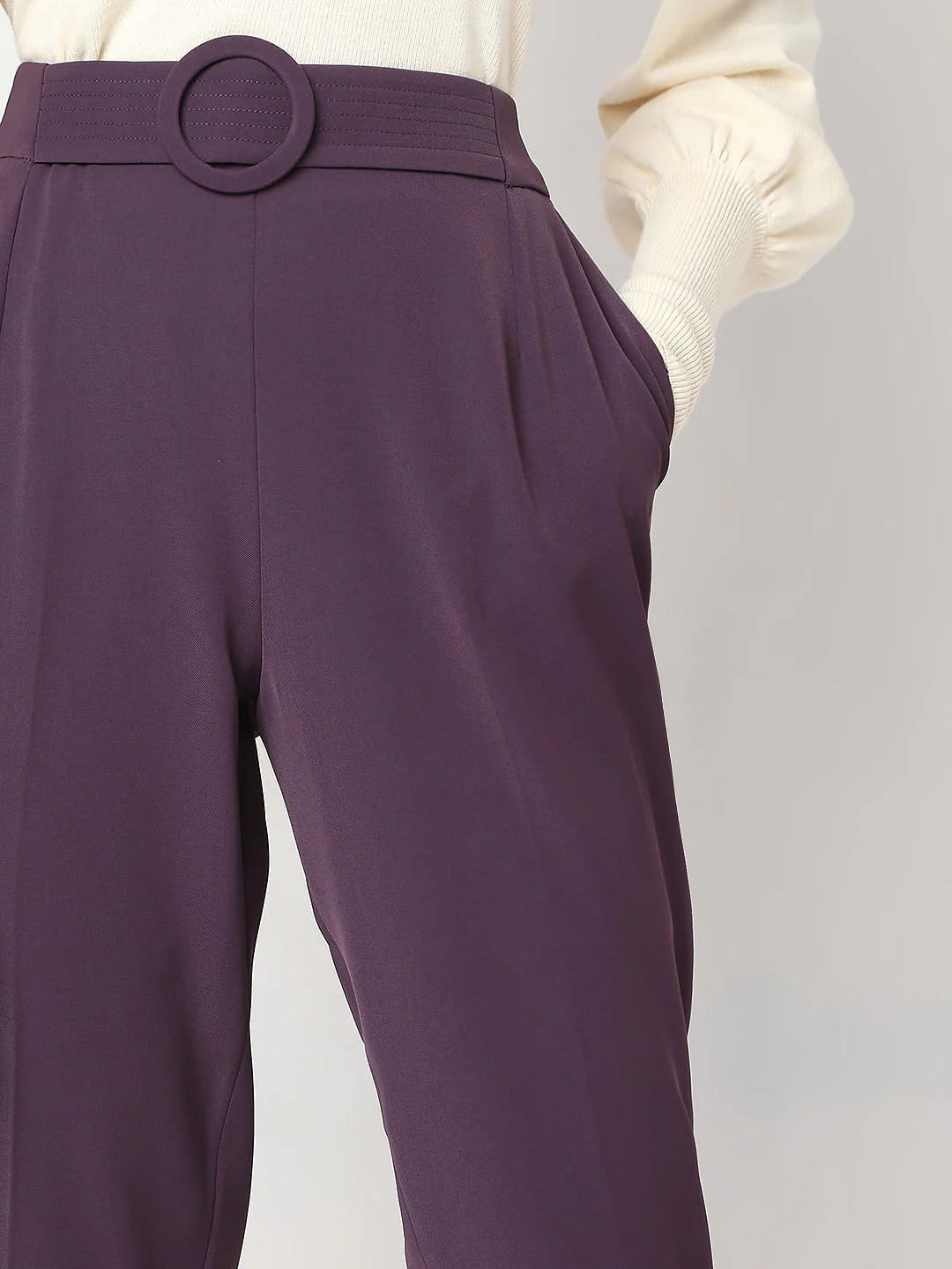 Purple High Rise Pants - Image 6