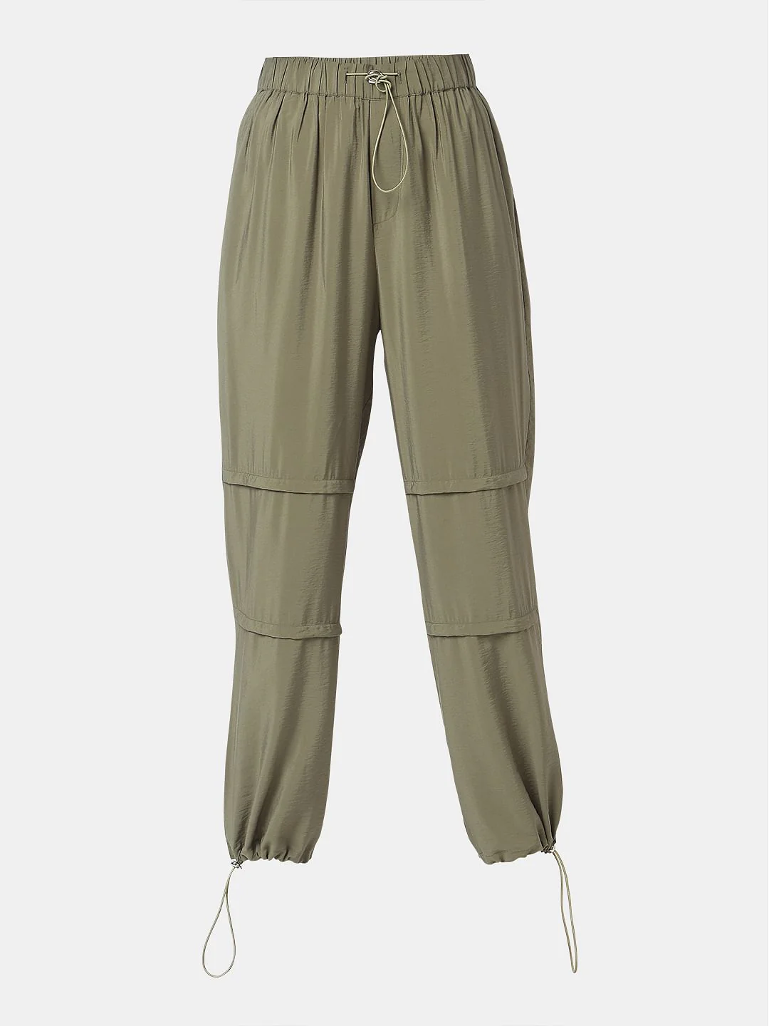 Olive Green Co-Ord Set Parachute Pants - Image 7