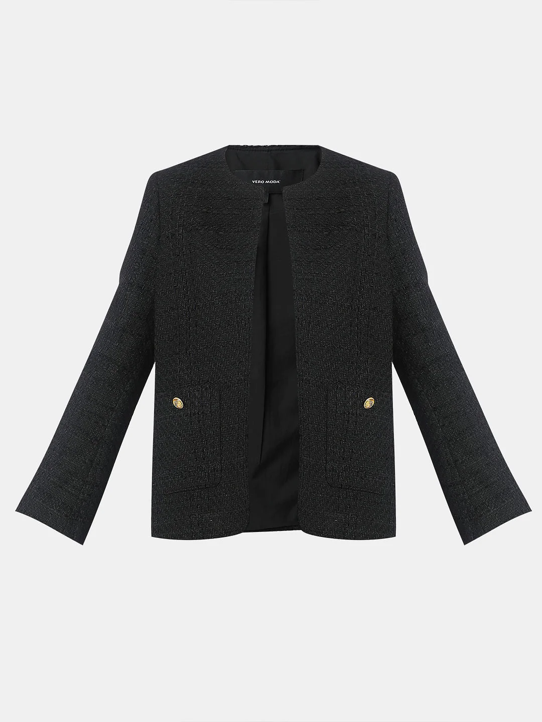Black Tweed Tailored Blazer - Image 7