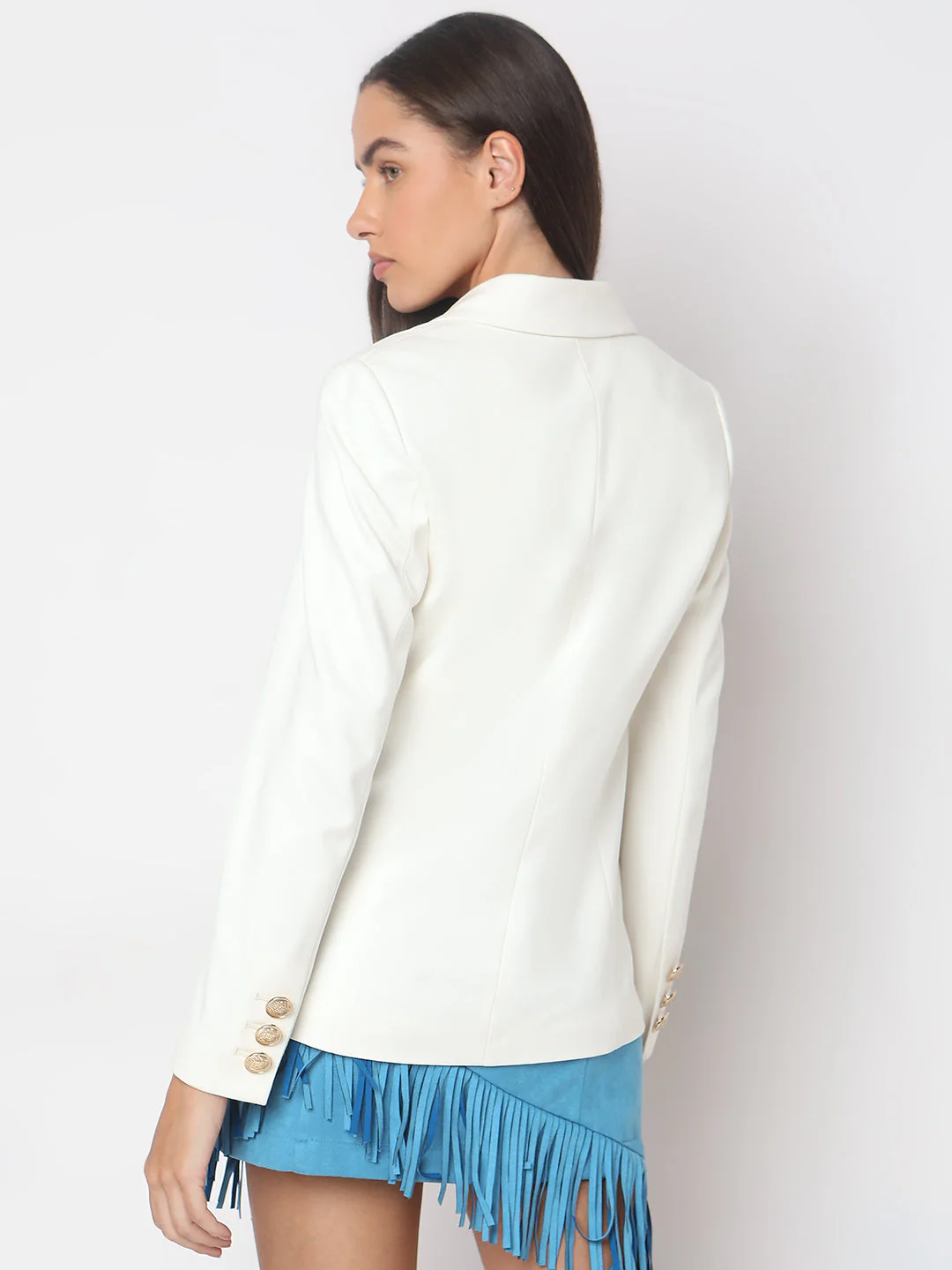 White Tailored Blazer - Image 4
