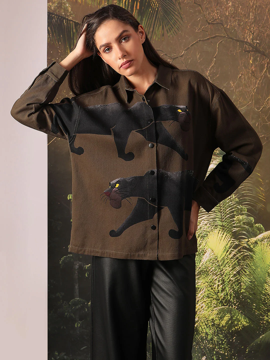 Disney Dark Olive Printed Shacket - Image 2