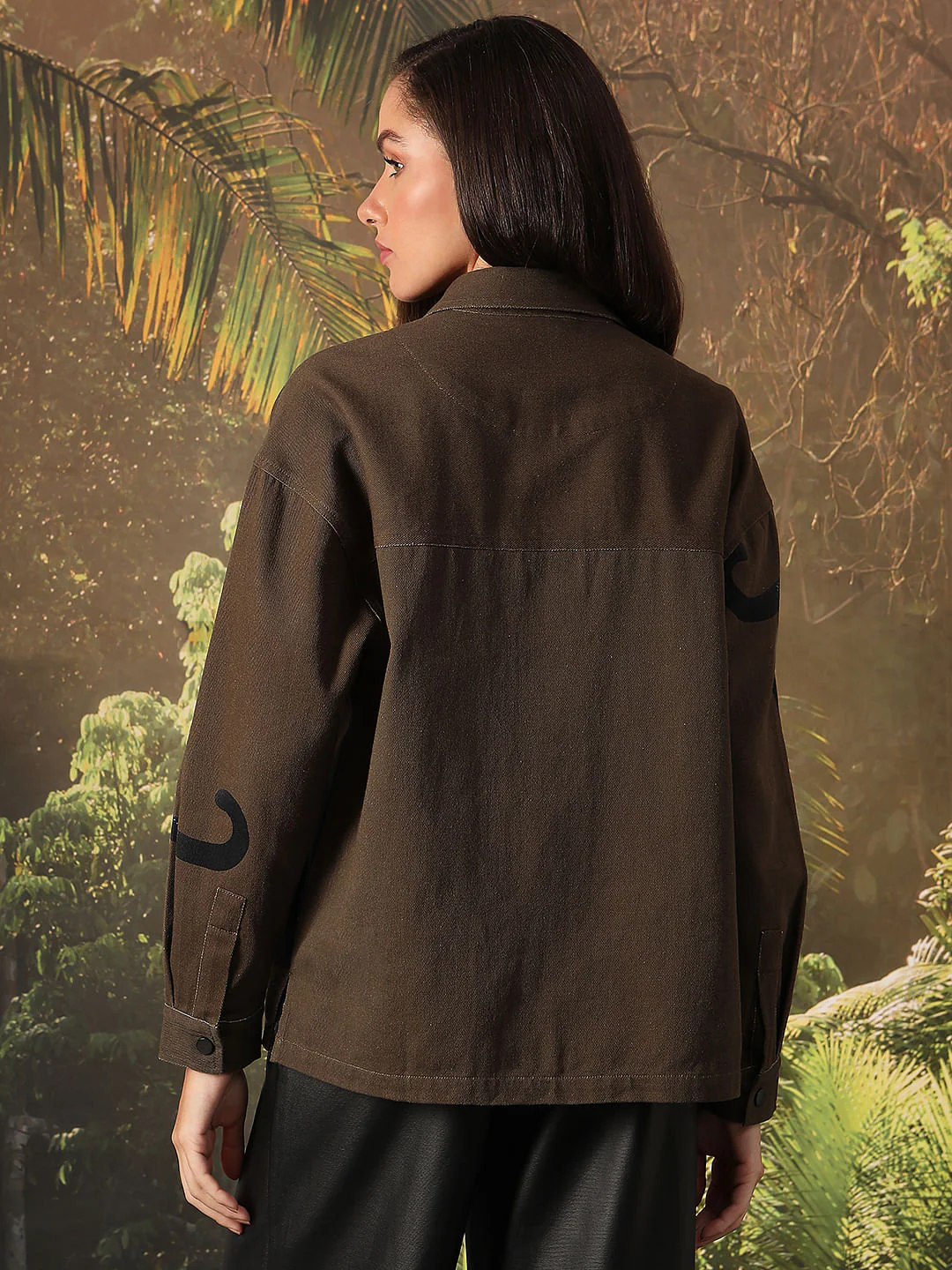 Disney Dark Olive Printed Shacket - Image 4