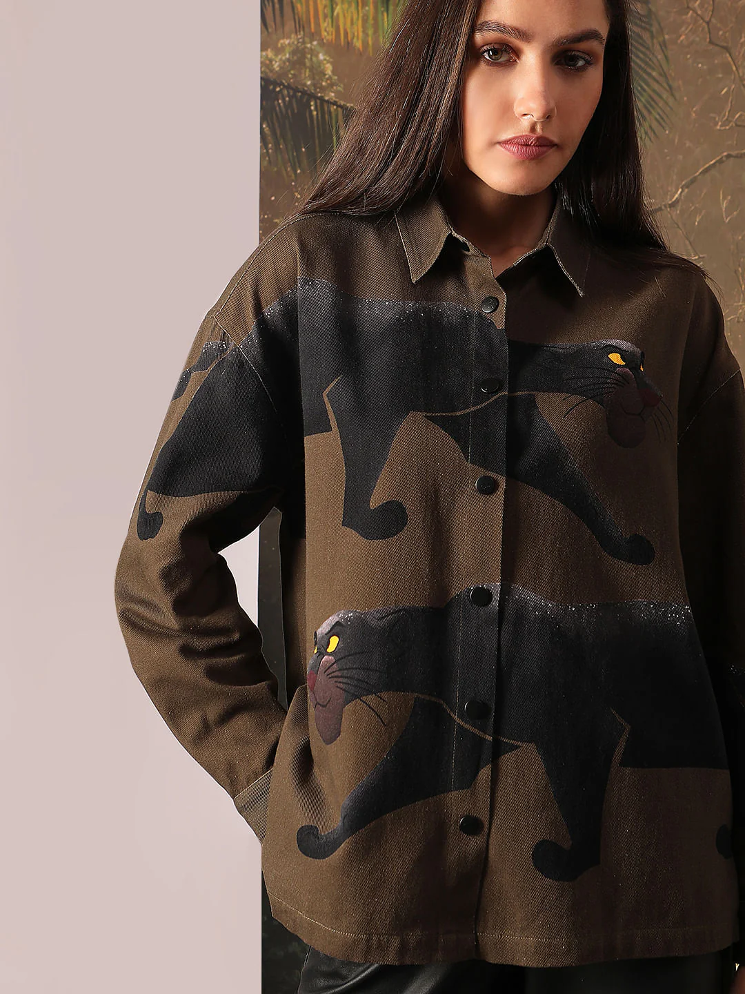 Disney Dark Olive Printed Shacket - Image 6
