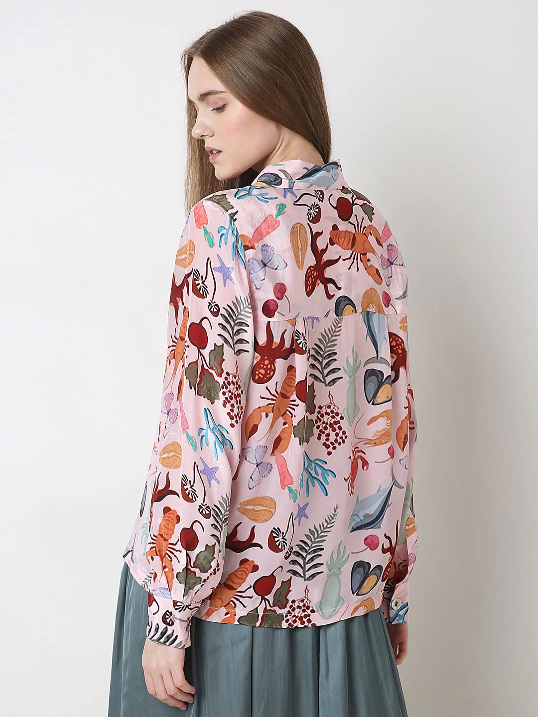 Pink Abstract Print Shirt - Image 4