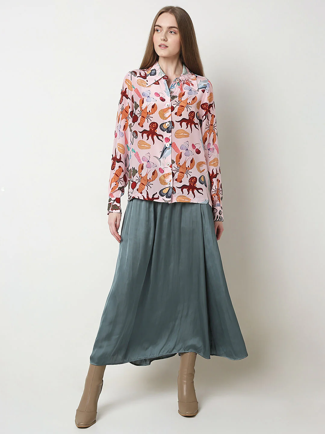 Pink Abstract Print Shirt - Image 5