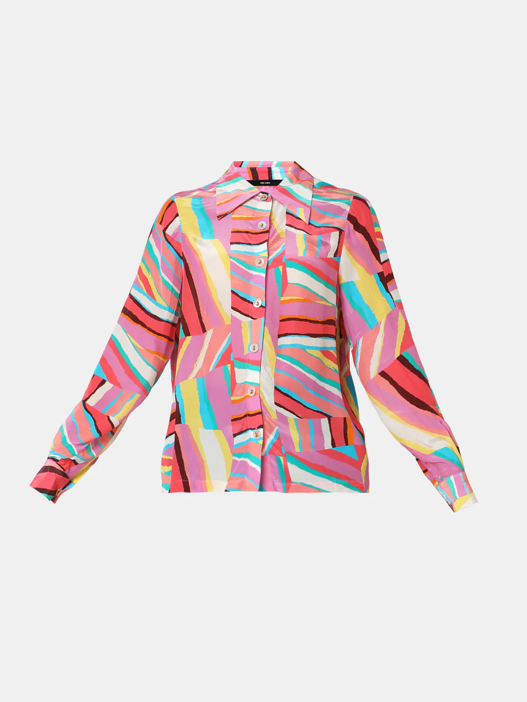 Pink Printed Relaxed Fit Shirt - Image 7