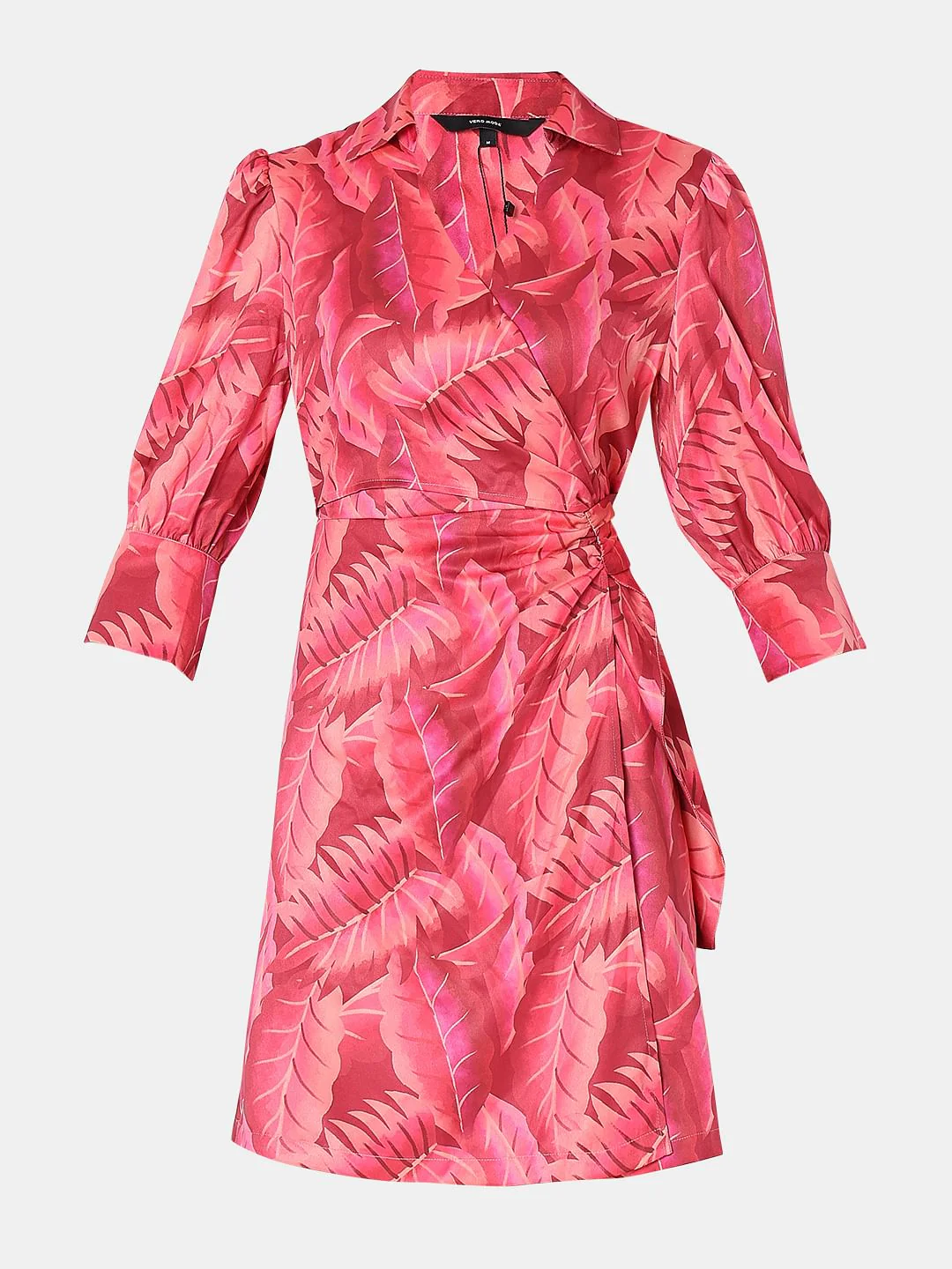 Pink Printed Wrap Dress - Image 7