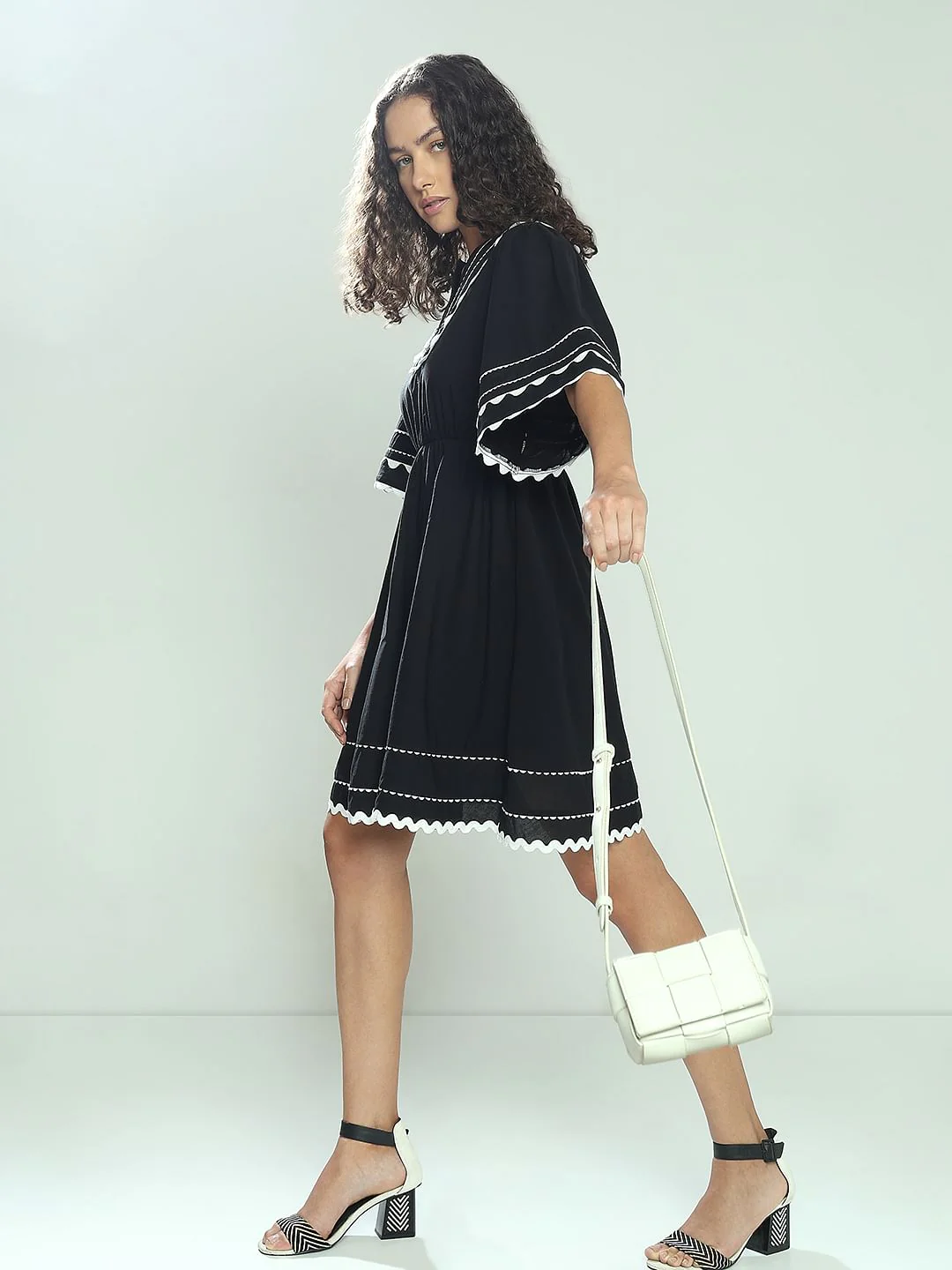 Black Fit & Flare Mini Dress