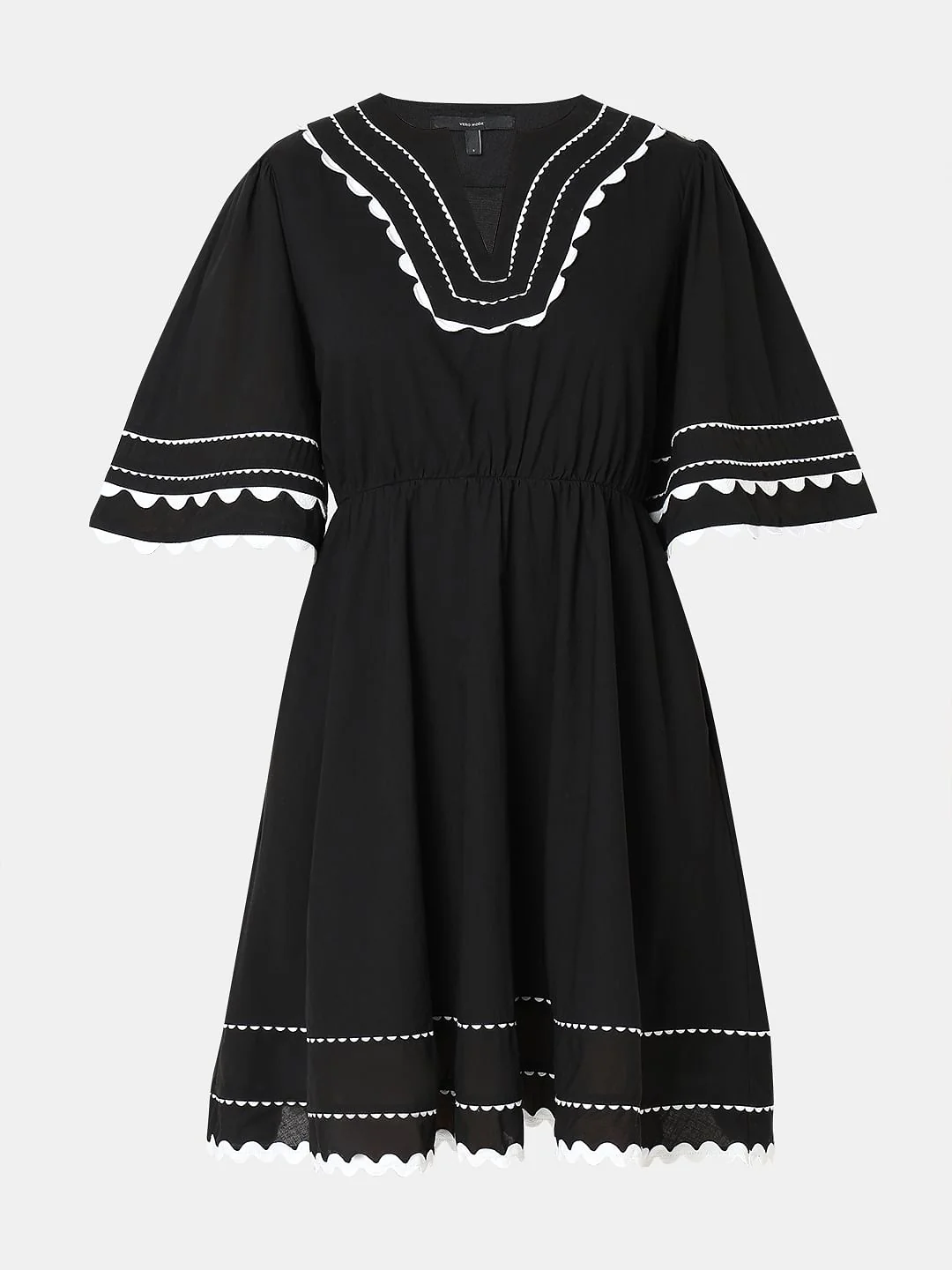 Black Fit & Flare Mini Dress - Image 7