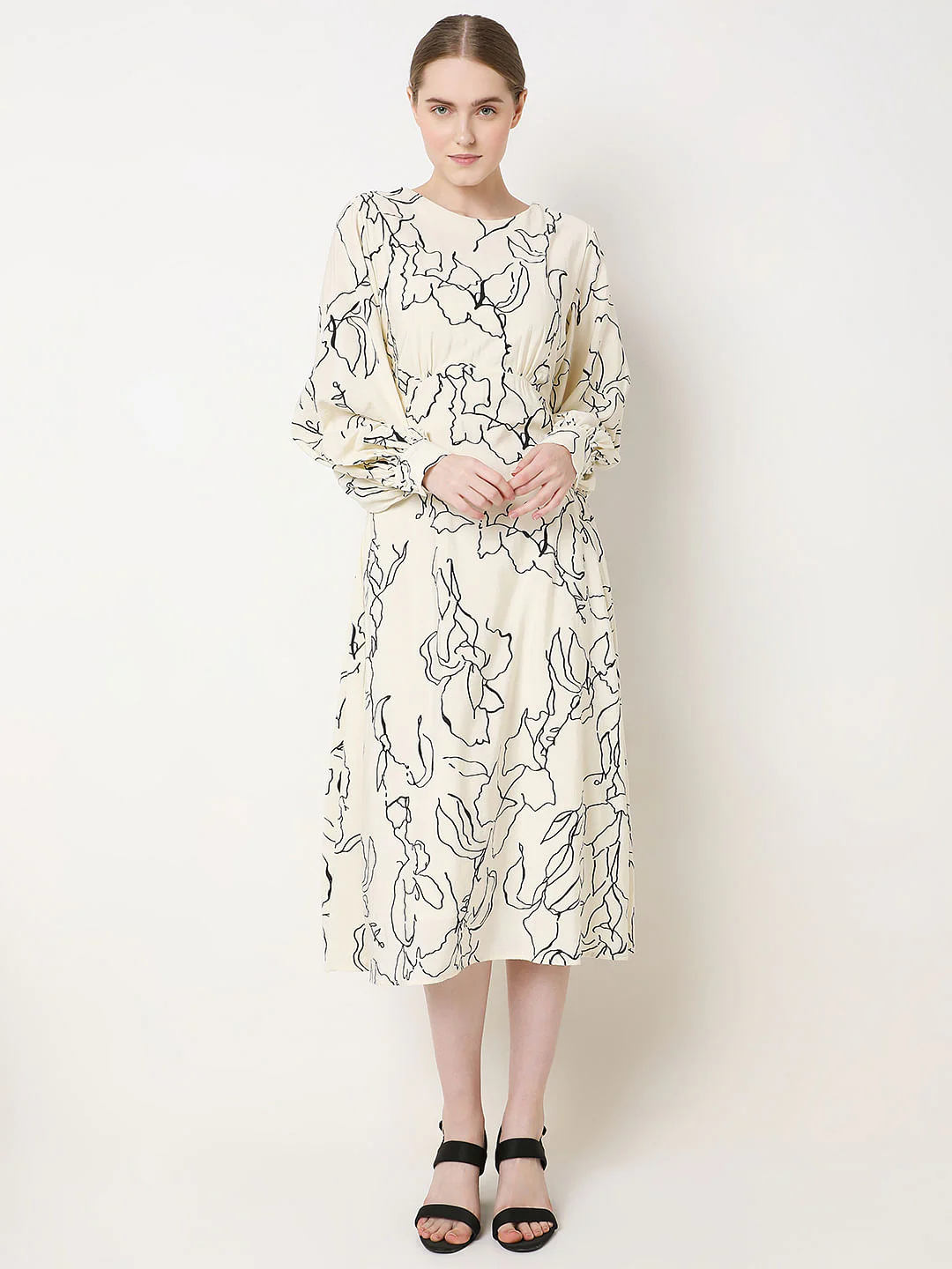 Off-White Printed Midi Dress - Image 2