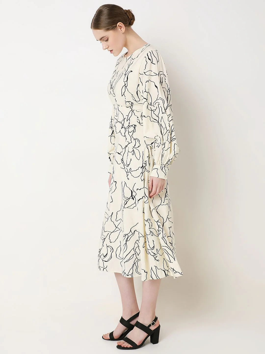 Off-White Printed Midi Dress - Image 3