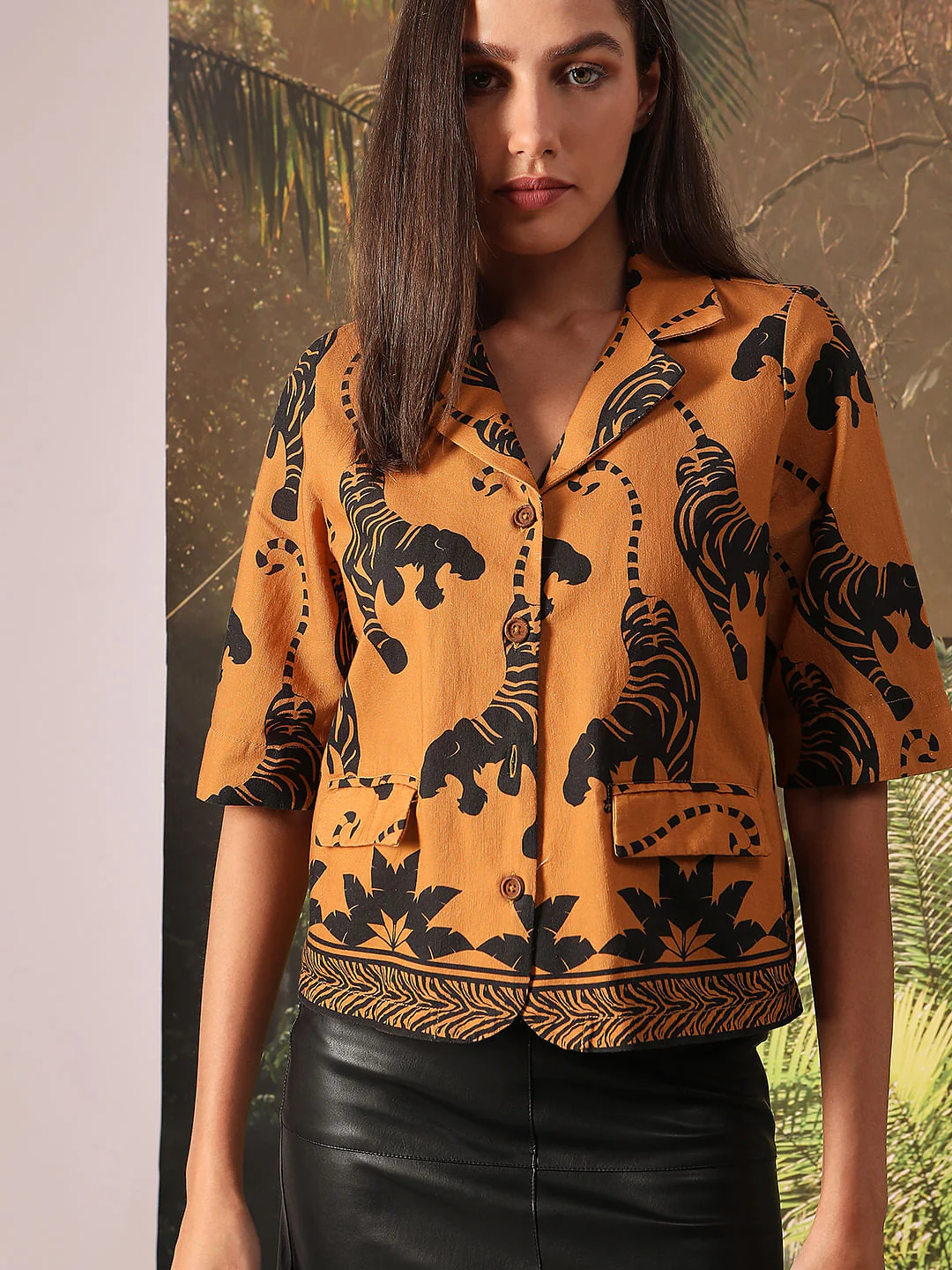 Disney Brown Printed Cropped Shirt - Image 6